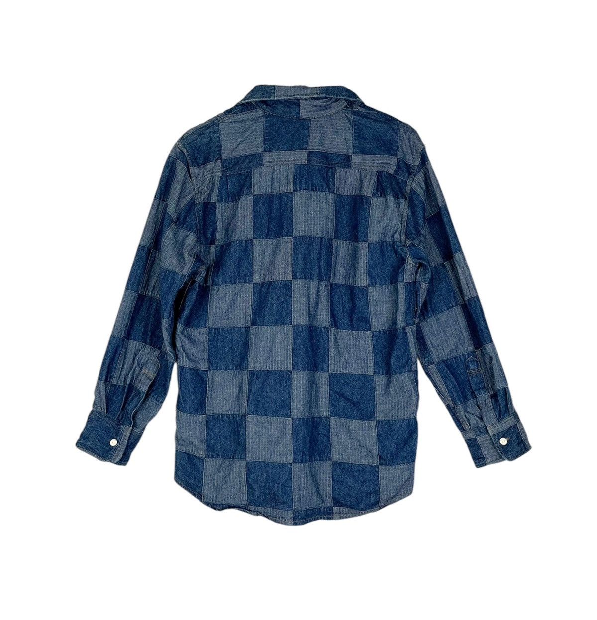 Japanese Brand Japanese Brand Fellow Patchwork Denim Button Up Shirt Size US M / EU 48-50 / 2 - 2 Thumbnail