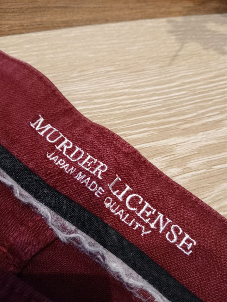 Murder License MURDER LICENSE MAROON MUDWASH WHISKER FADE CURVE JEANS Size US 33 - 7 Thumbnail
