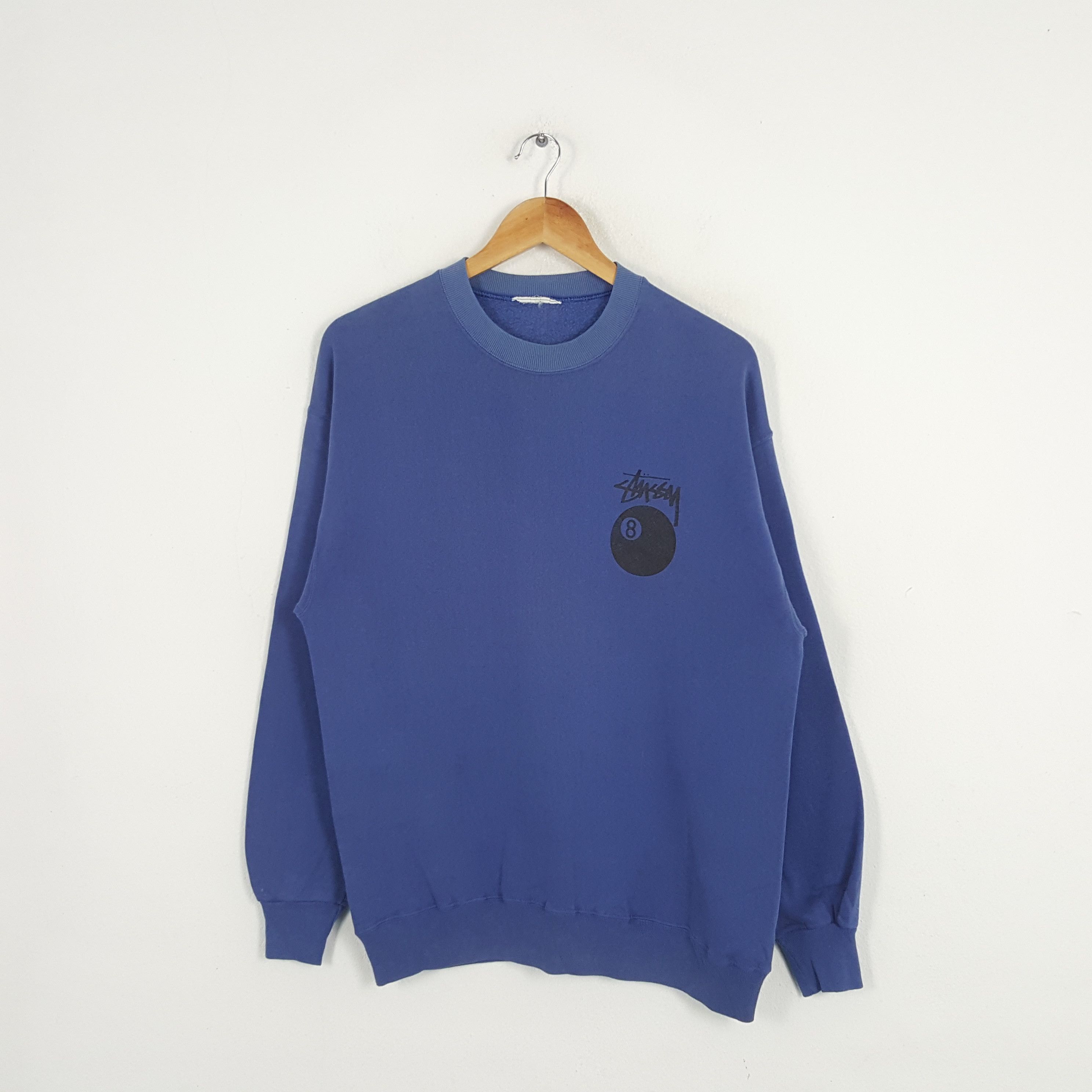 Stussy × Vintage Vintage Stussy 8 Ball American Street Style Sweatshirt Size US M / EU 48-50 / 2 - 3 Thumbnail