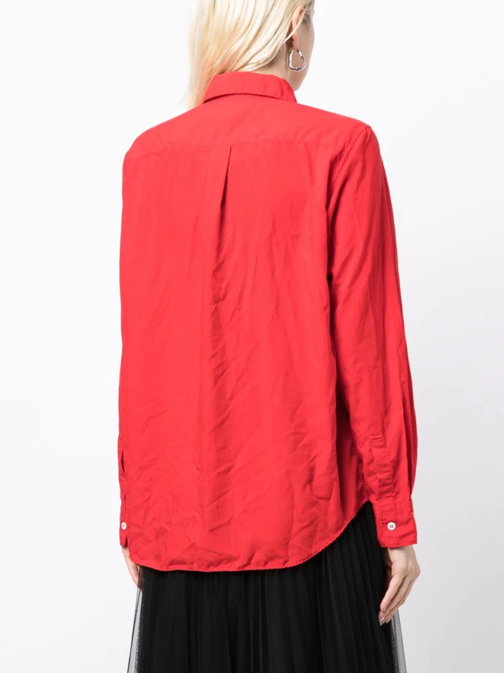 Comme des Garcons o1mle0824 Applique Detail Shirt in Red Size XS / US 0-2 / IT 36-38 - 4 Thumbnail