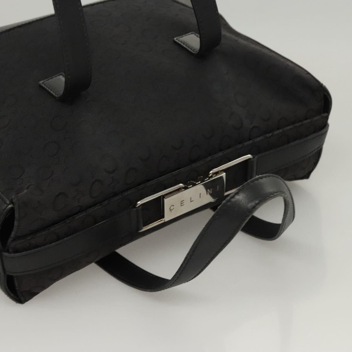 Celine CELINE C Macadam Canvas Hand Bag Black Silver Size ONE SIZE - 6 Thumbnail