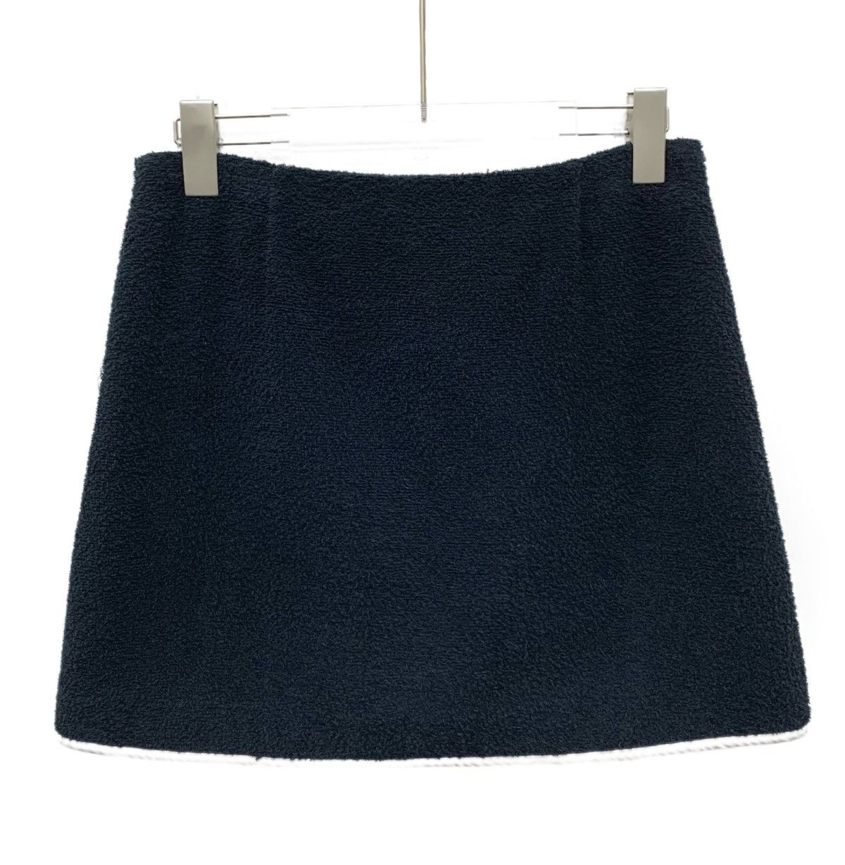 Prada Prada 22 Style Black Triangle Logo Terry Casual Skirt K26WX Size 28" / US 6 / IT 42 - 2 Thumbnail