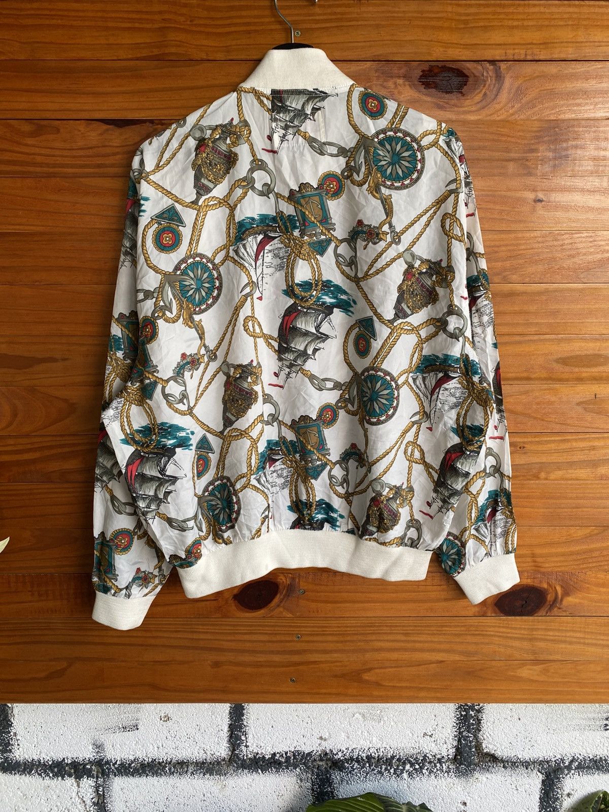 Japanese Brand Gleeman Nautical Print Vintage Chain & Ship Pattern Jacket Size US L / EU 52-54 / 3 - 13 Thumbnail