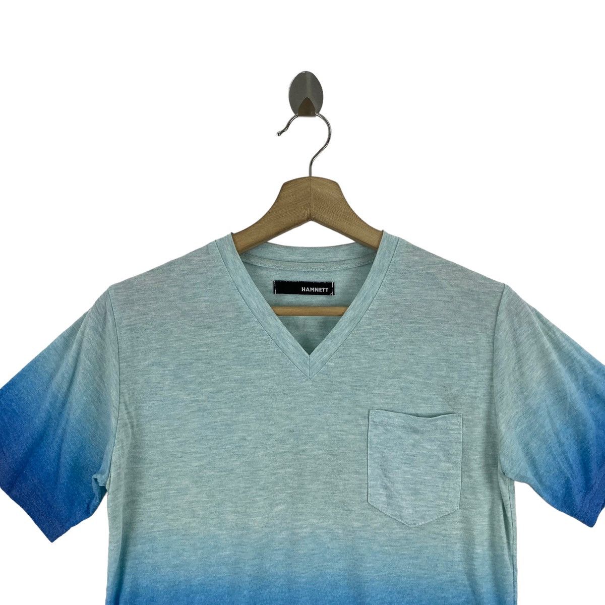 Katharine Hamnett London KATHARINE HAMNETT Gradient Blue With Pocket V-neck Short Size US S / EU 44-46 / 1 - 2 Thumbnail