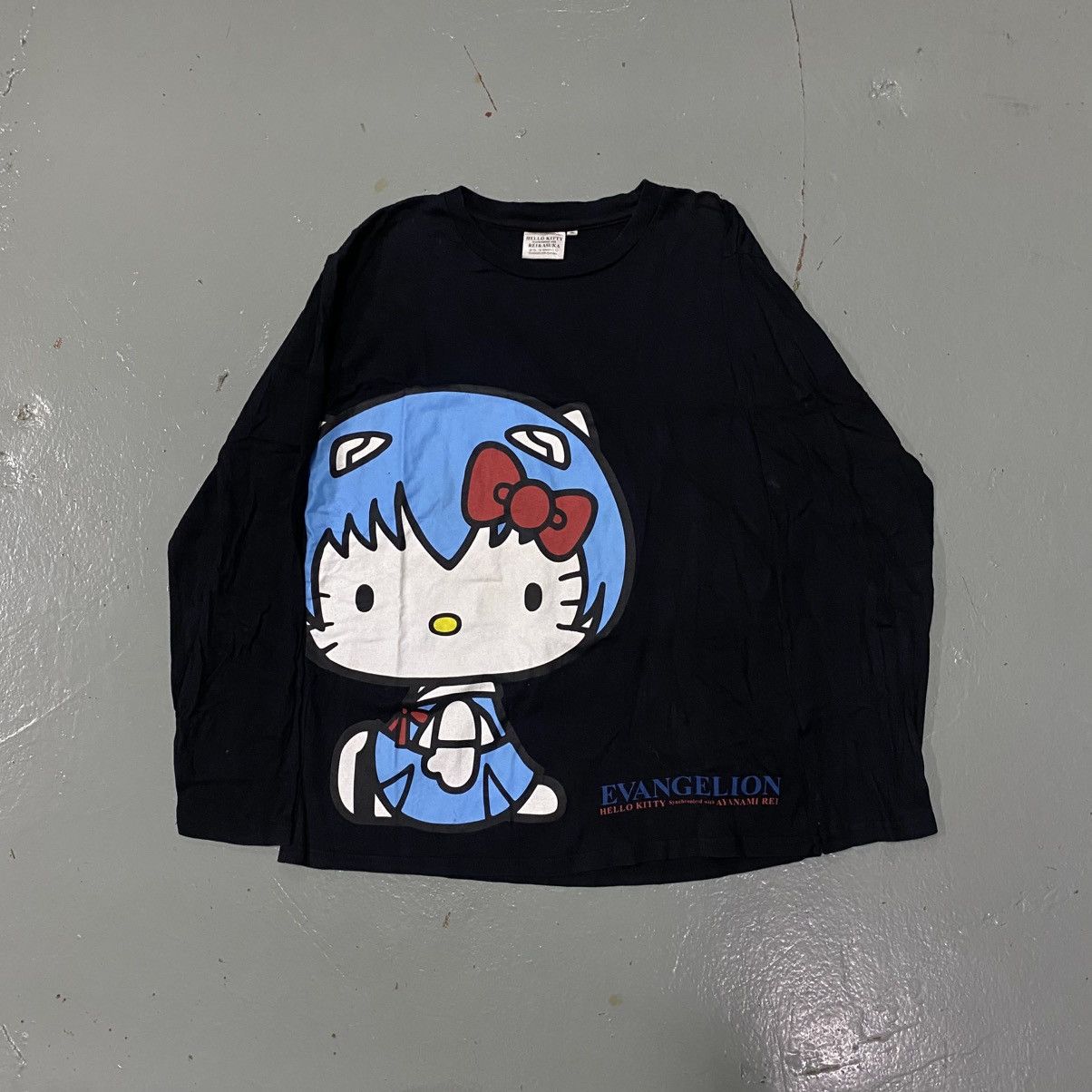 Anime × Cartoon Network × Vintage Vintage Y2K Neon Genesis Evangelion x Hello Kitty Tee Manga Size US M / EU 48-50 / 2 - 2 Thumbnail