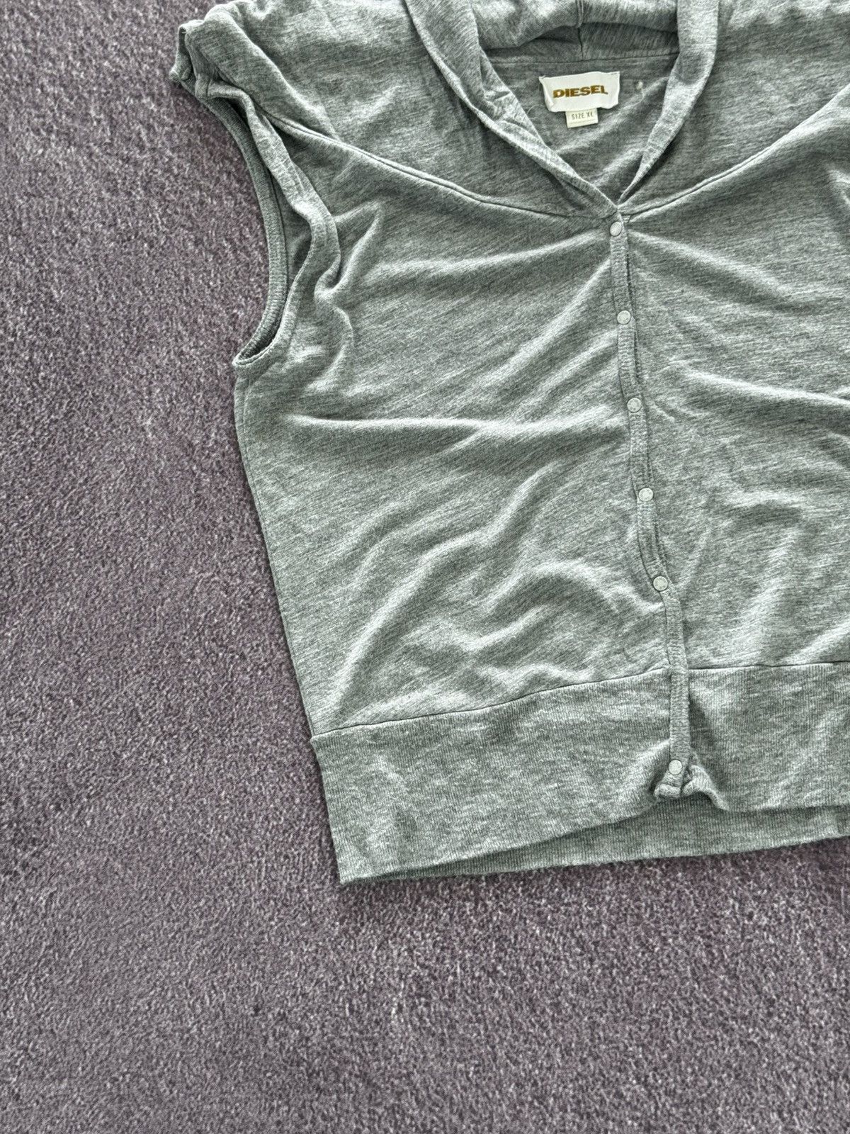 Diesel 00’s Diesel Avant Garde Sleeveless Hooded Tank Top Size XL / US 12-14 / IT 48-50 - 7 Thumbnail