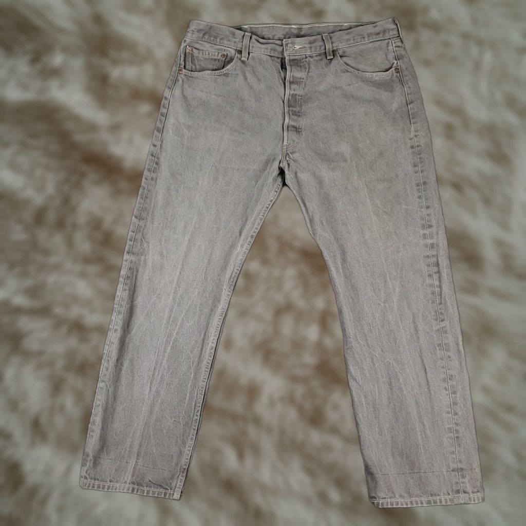 Levi's Levi's 501 Jeans Mens Regular Size 40x30 Gray Straight Leg Denim Pants Size US 40 / EU 56 - 1 Thumbnail