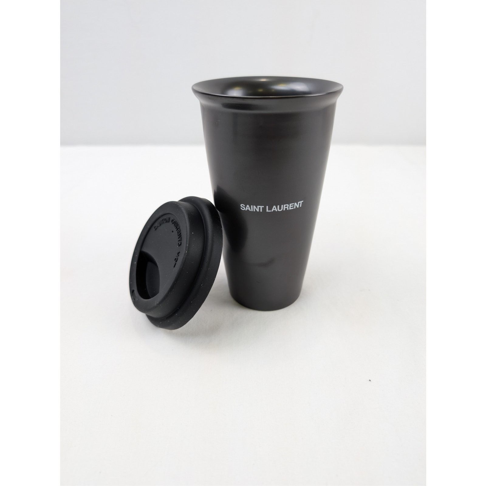 Saint Laurent Paris o1rshd1 Q:3 / Ceramic Mug “Coffee Cup" in Black Size ONE SIZE - 5 Thumbnail