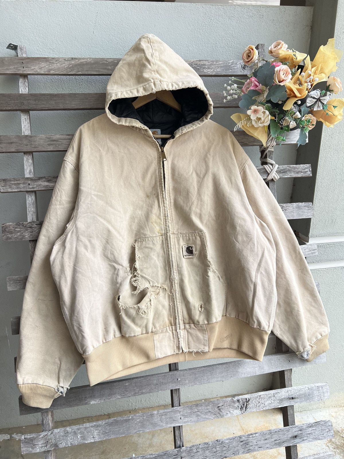Carhartt Vintage Y2K Thrashed Distressed Carhartt Jacket Size US XL / EU 56 / 4 - 1 Thumbnail