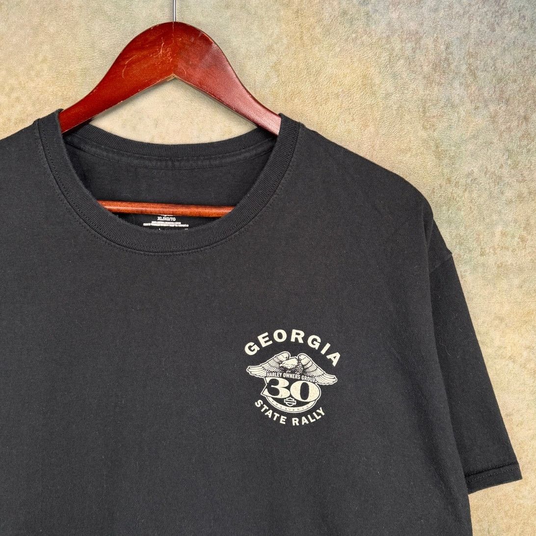 Harley Davidson Harley Davidson Bike Rally T Shirt XL Black GA Owners Group Size US XL / EU 56 / 4 - 7 Thumbnail