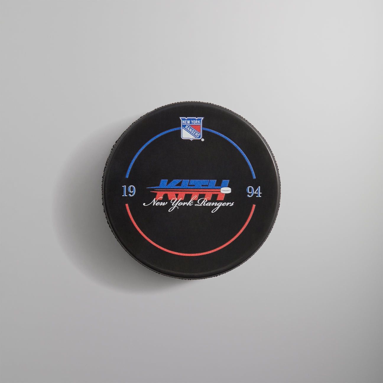 Kith × NHL Kith the New York Rangers Inglasco Official Game Hockey Puck Size ONE SIZE - 2 Thumbnail
