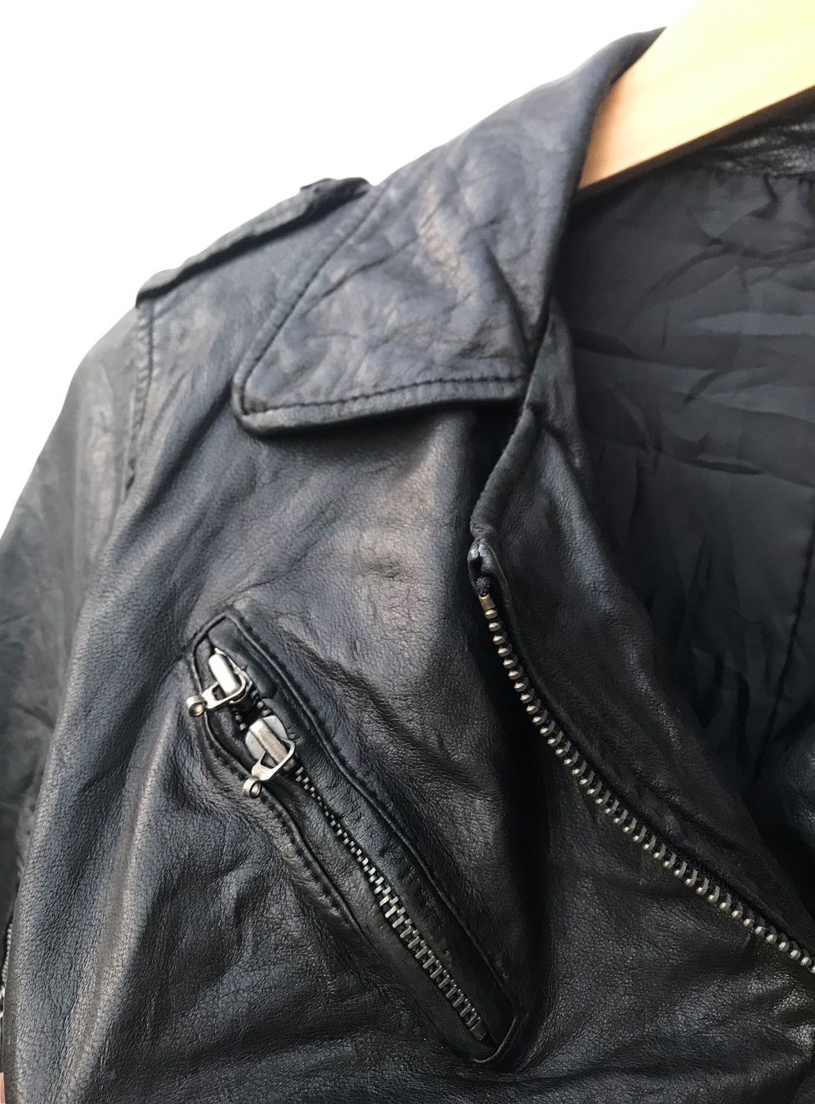Vintage Vintage Sheepskin Double Collar Bikers Rockabilly Jacket Size US S / EU 44-46 / 1 - 5 Thumbnail