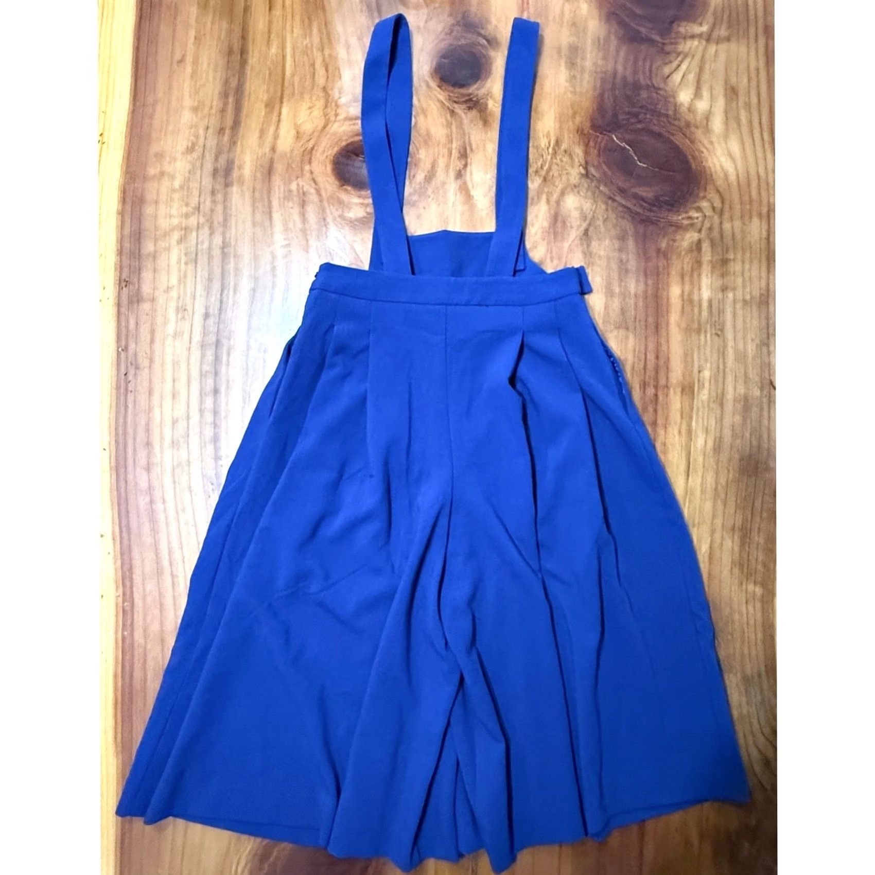 Vintage Maeve Anthropologie One-Piece Jumpsuit Sleeveless Square Neck Wide-Leg 8 Blues Bohemian Casual Knit Polyester Blend Viscose Blend-Soft Size 30" / US 8 / IT 44 - 5 Thumbnail