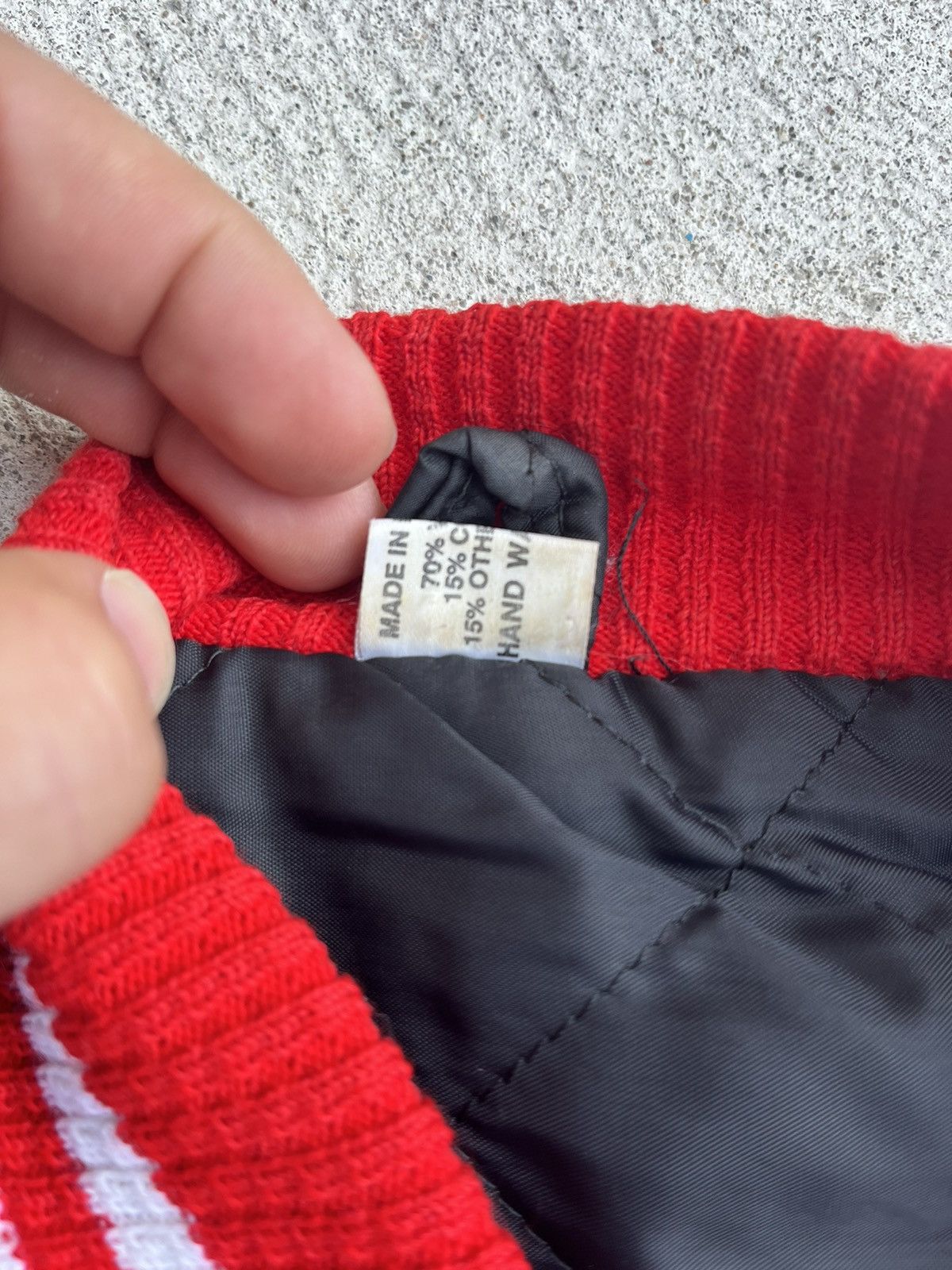Vintage Vintage 1980s Manchester United Varsity Bomber Size US M / EU 48-50 / 2 - 4 Thumbnail
