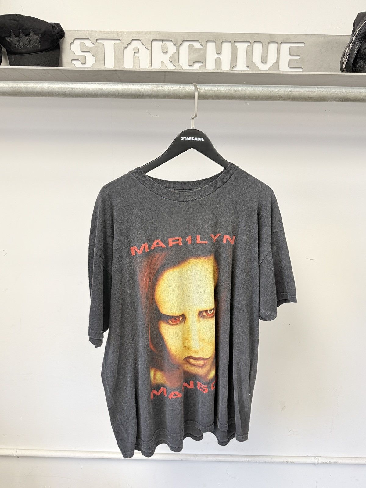 Vintage Vintage Marlyn Manson Bigger Than Satan FADED Shirt Size US XL / EU 56 / 4 - 1 Thumbnail