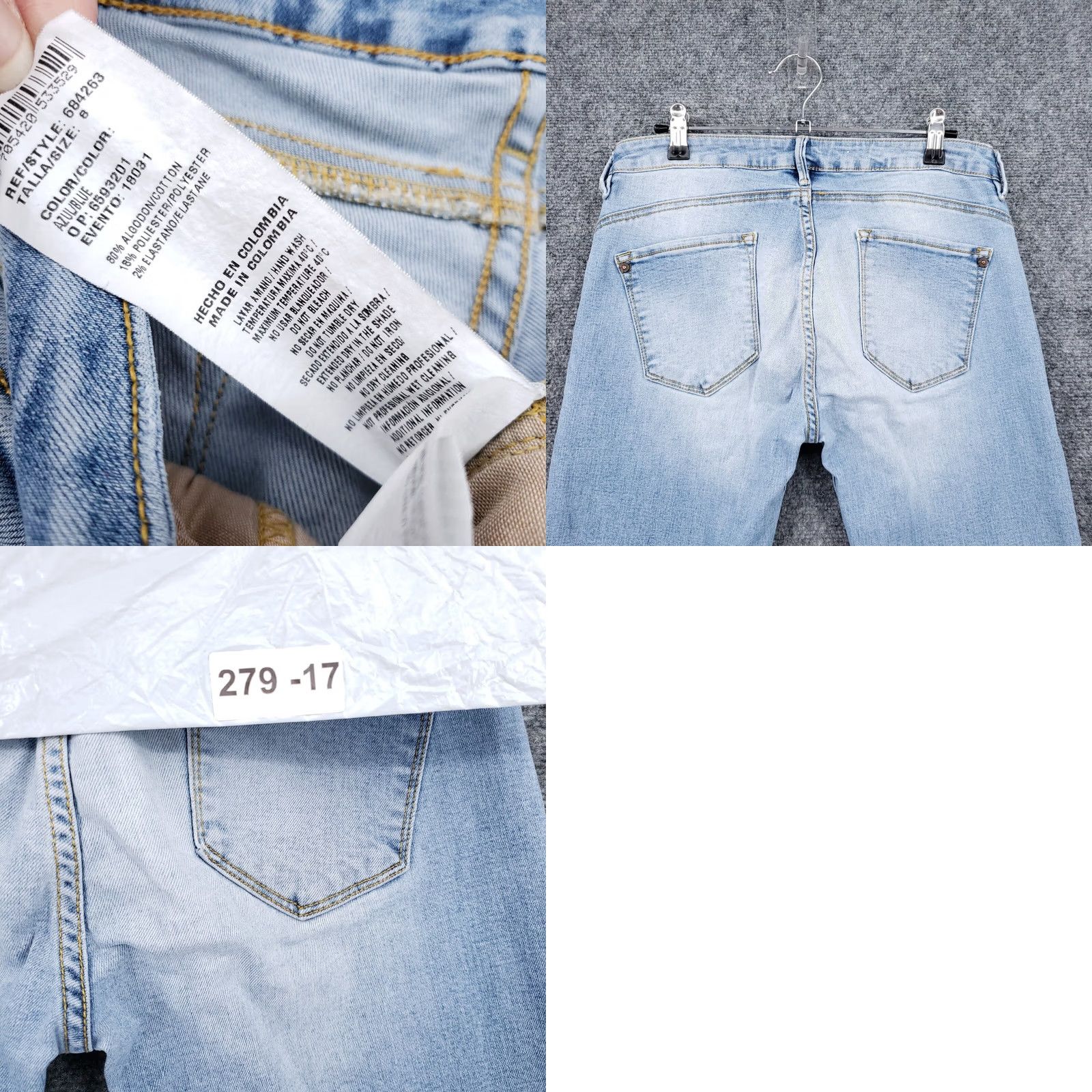 Denime Tennis Trading Company Jeans Womens Super Slim Skinny Size 8 Light Wash Blue Denim Size 30" / US 8 / IT 44 - 9 Thumbnail