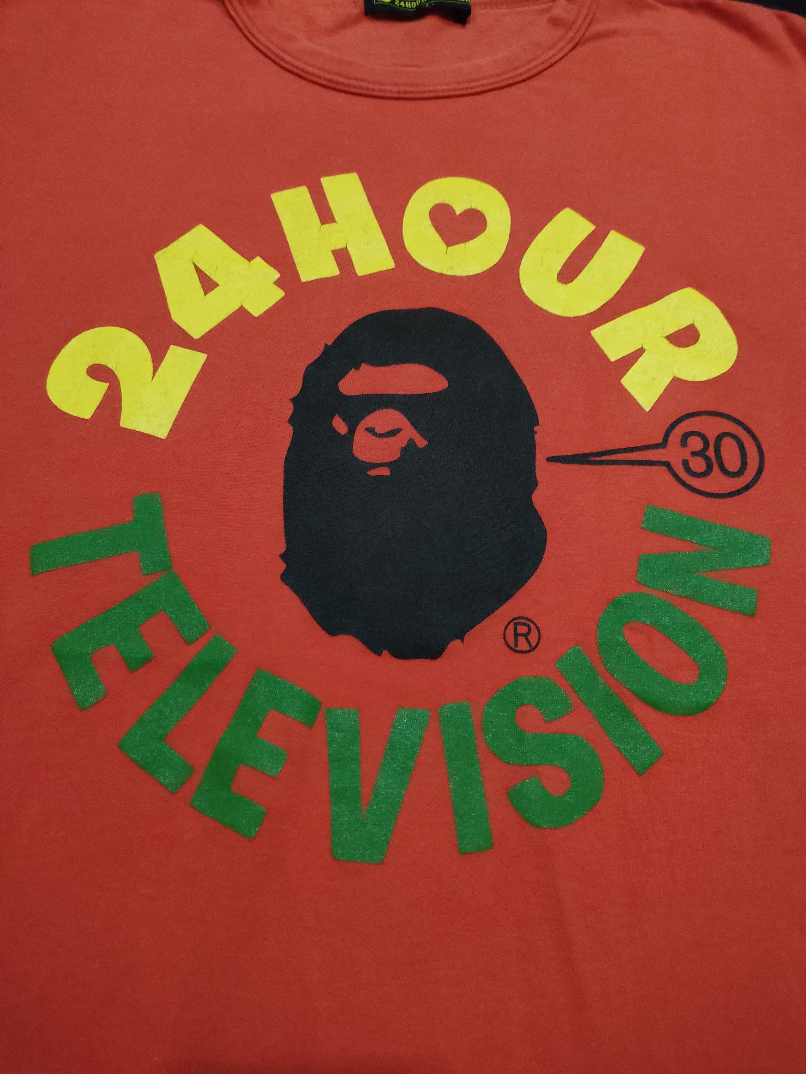 Bape × Vintage Bape 24 Hours Television Tee Size US L / EU 52-54 / 3 - 3 Thumbnail