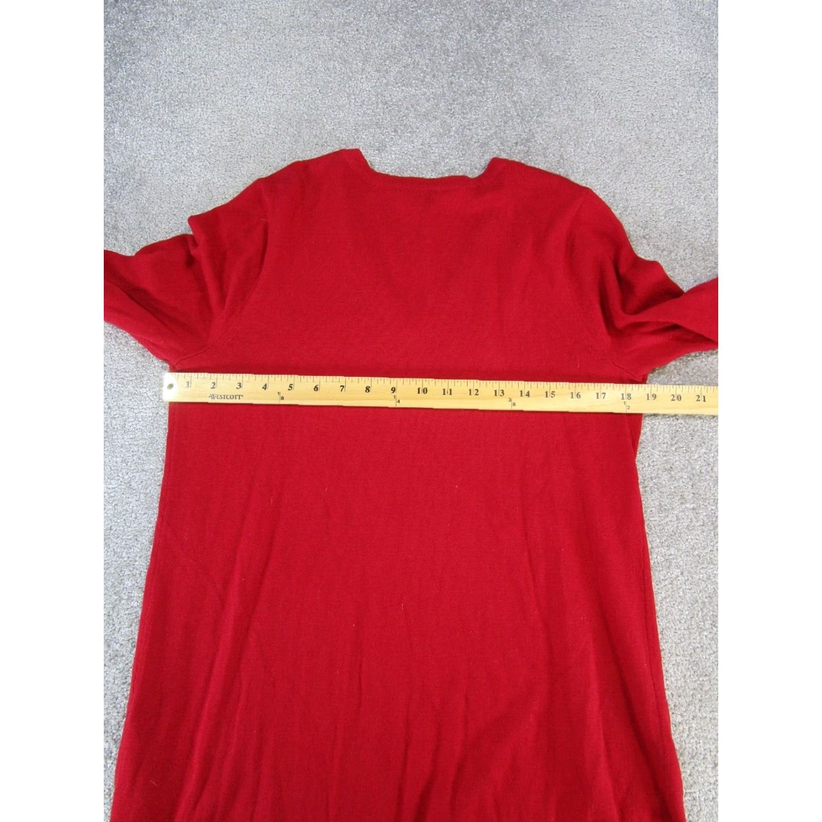 J. Jill J.Jill Sweater Womens Small Tall Red Cotton Pullover Knit V-Neck Long Sleeve Knit Shirt Womens Tall Small Red Cotton Pullover Sweater Size S / US 4 / IT 40 - 5 Thumbnail