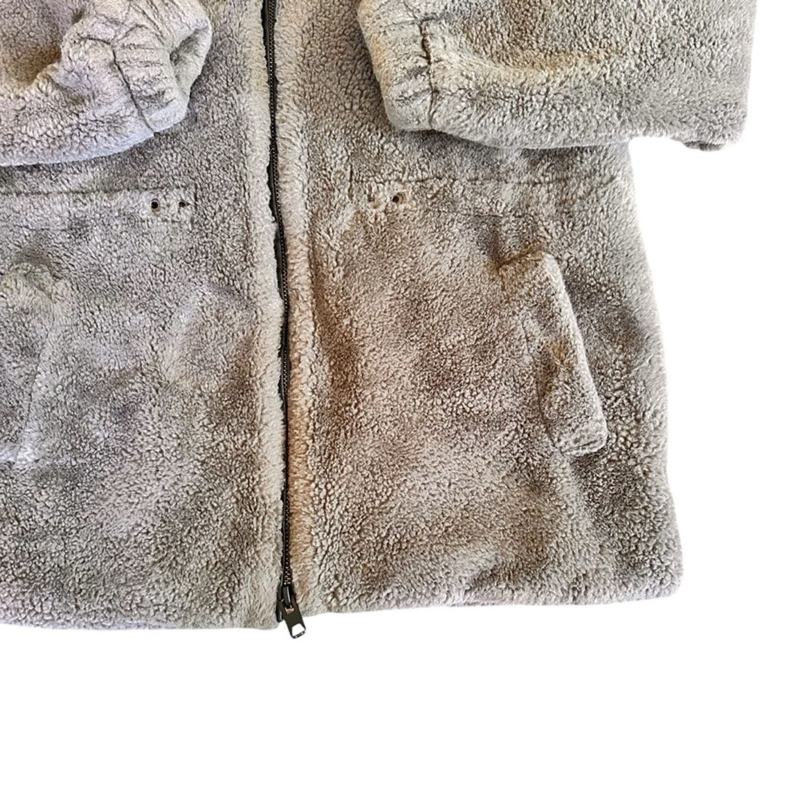 Zara Zara Full Zip Teddy Jacket – Brown/Gray – Size XS-GUC Size XS / US 0-2 / IT 36-38 - 3 Thumbnail