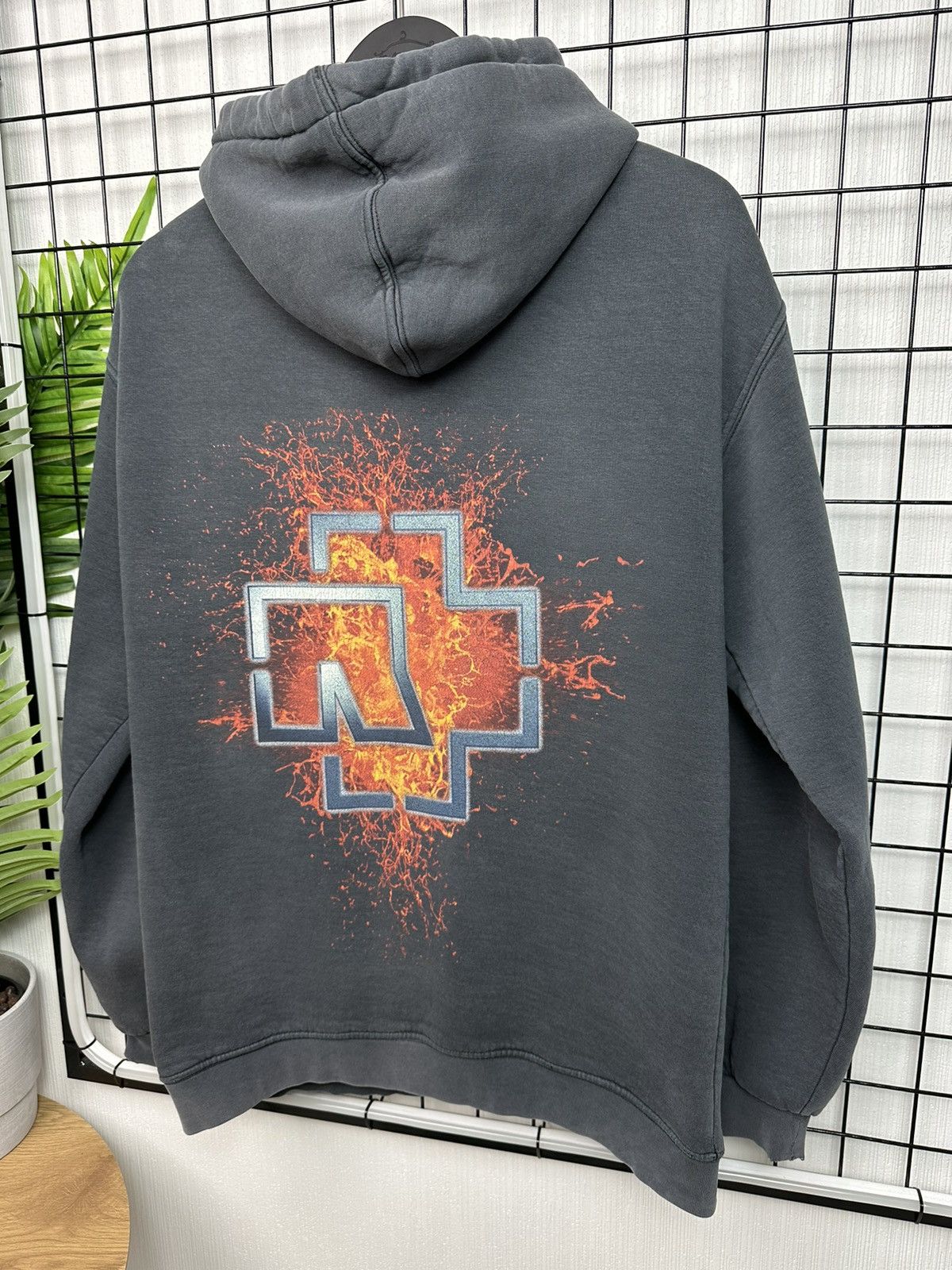 Band Tees × Vintage Rammstein Big Logo Vintage Hoodie Men L size Grey y2k Size US L / EU 52-54 / 3 - 18 Thumbnail
