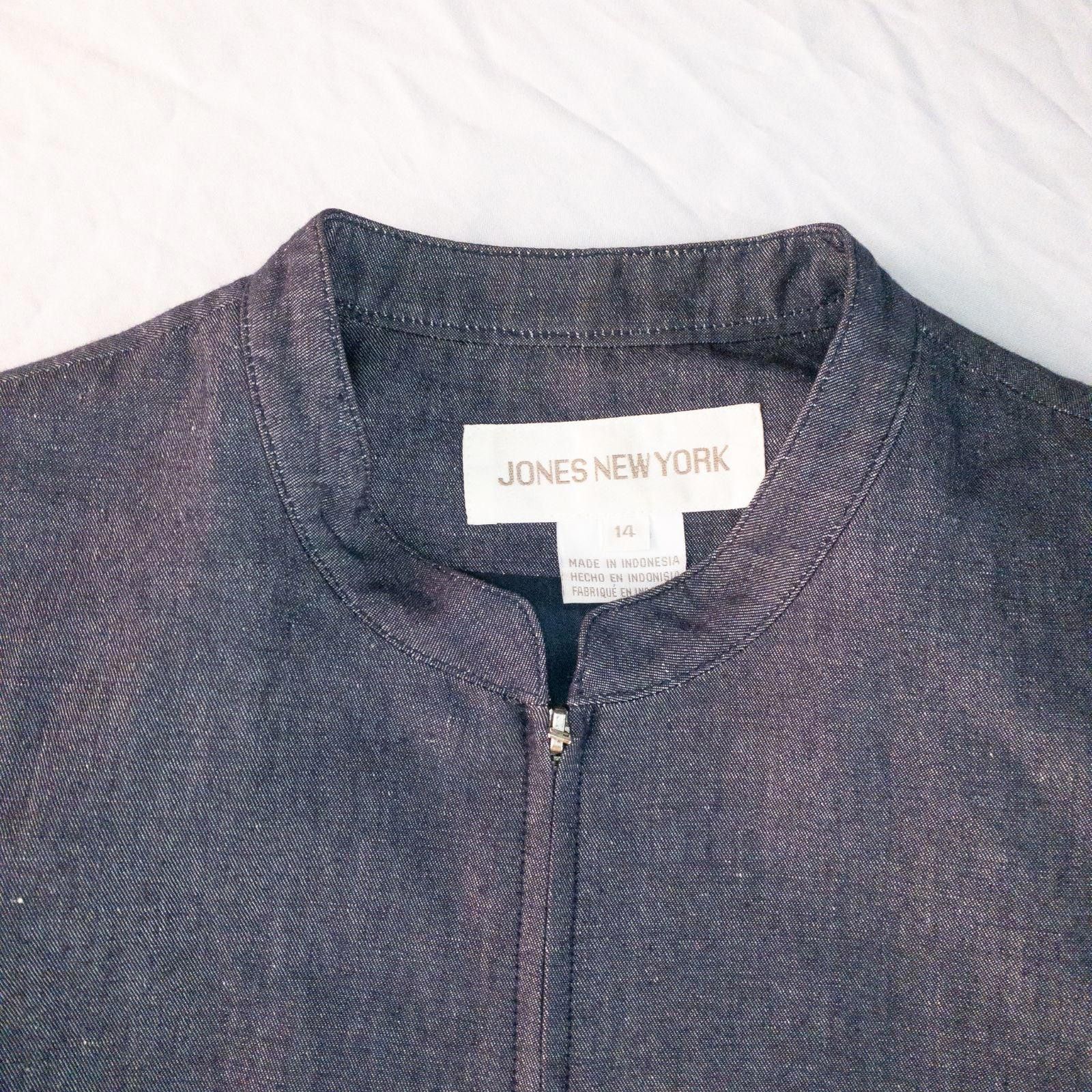 Jones New York Jones New York Vintage Blue Solid Jacket Womens 14 Size L / US 10 / IT 46 - 3 Thumbnail