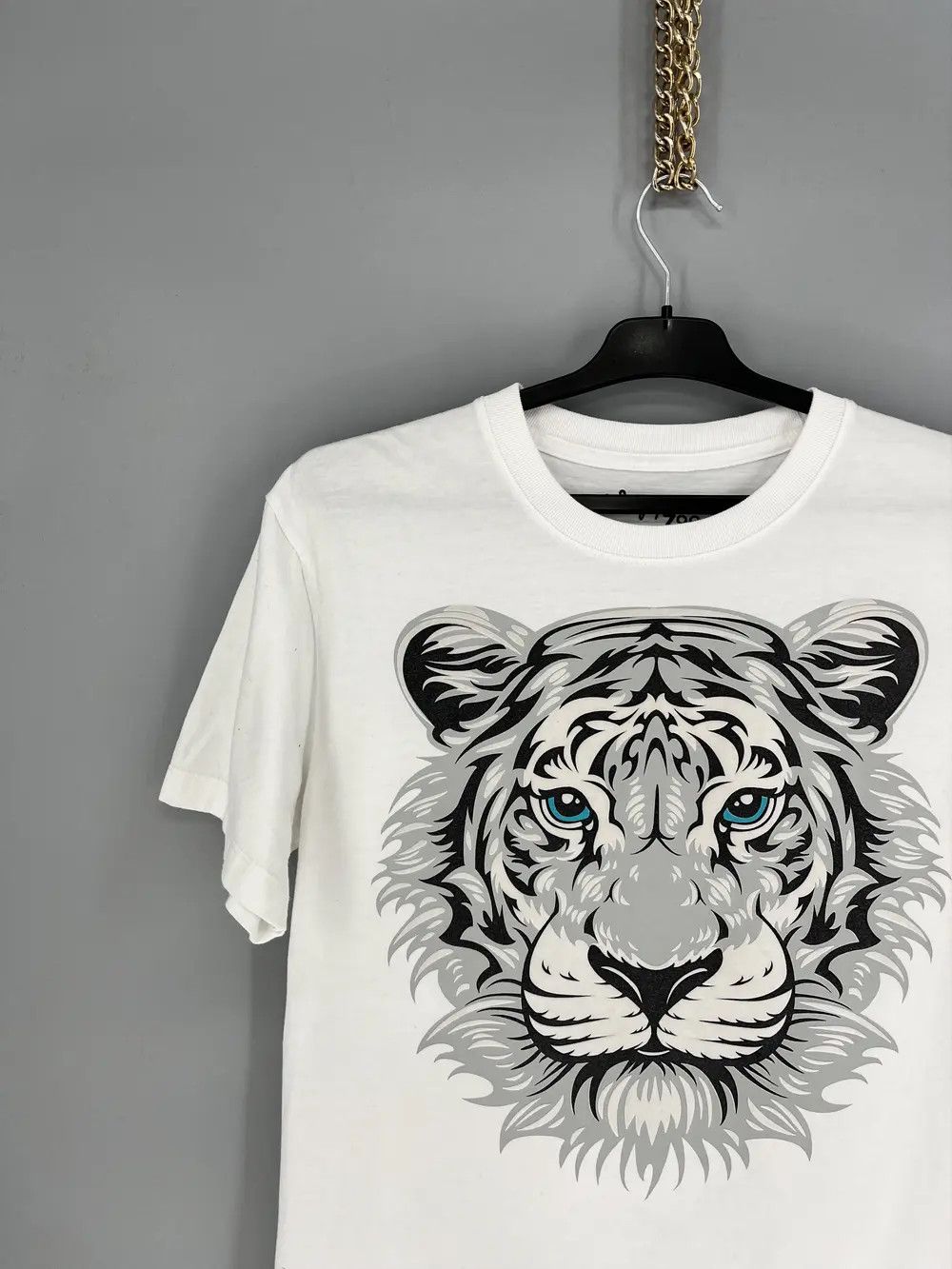Band Tees × Vintage Vintage Y2K 90s Painted Tiger Face Graphic T-shirt Size US M / EU 48-50 / 2 - 4 Thumbnail