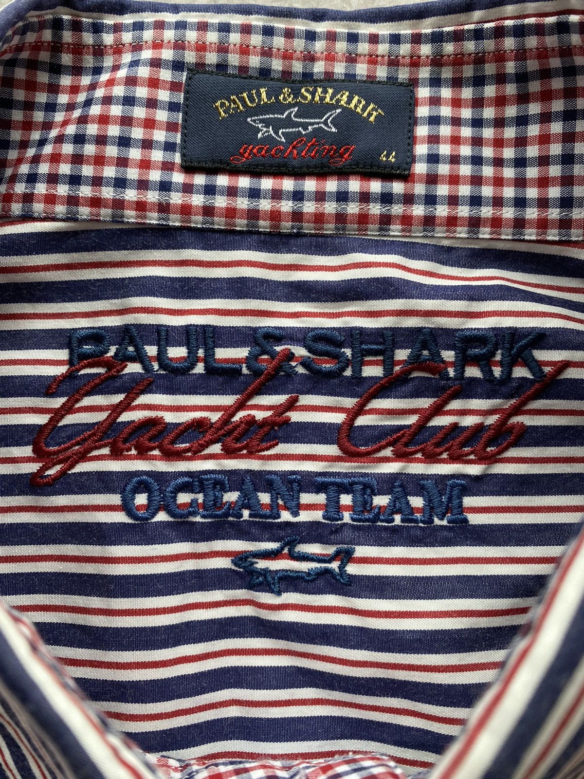Paul & Shark Paul & Shark Yachting Geometric Shirt Button Ocean Team Size US XL / EU 56 / 4 - 10 Thumbnail