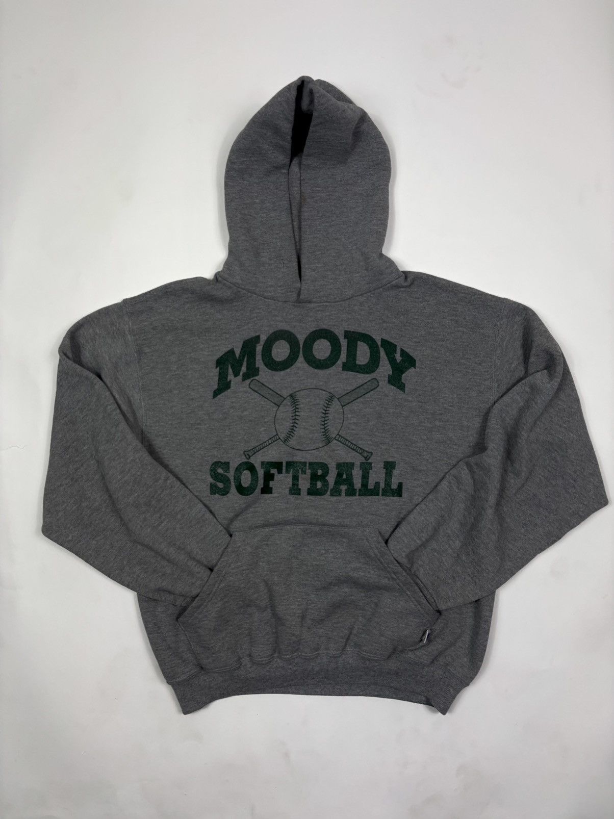 Unsound Rags Vintage 1990s Russell “Moody Softball” Hoodie – Grey Faded Size US M / EU 48-50 / 2 - 2 Thumbnail