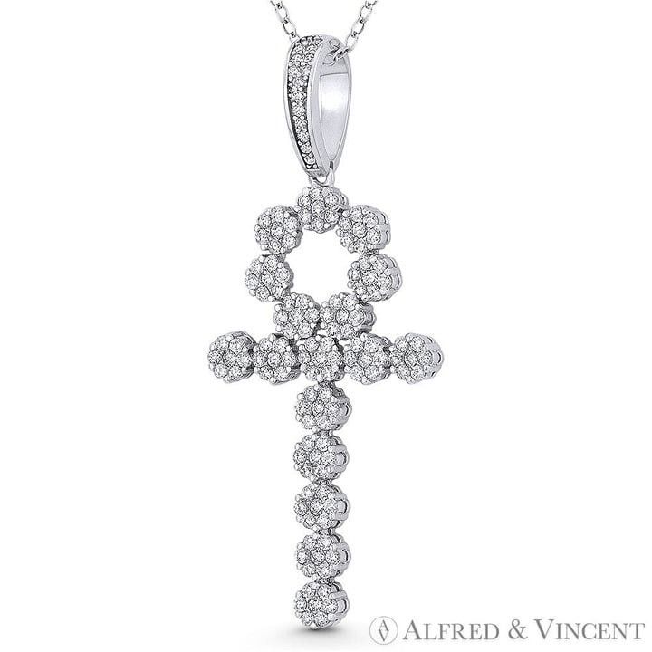 Other Egyptian Ankh Cross CZ Pendant in .925 Sterling Silver Size ONE SIZE - 1 Preview