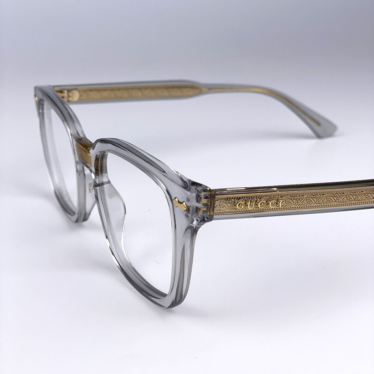 Gucci NEW Gucci GG0184O 005 Gold Square Unisex Eyeglasses Size ONE SIZE - 7 Thumbnail