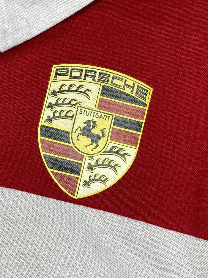 Porsche Design Vintage Porsche Polo Shirt Big Logo Size US L / EU 52-54 / 3 - 3 Thumbnail