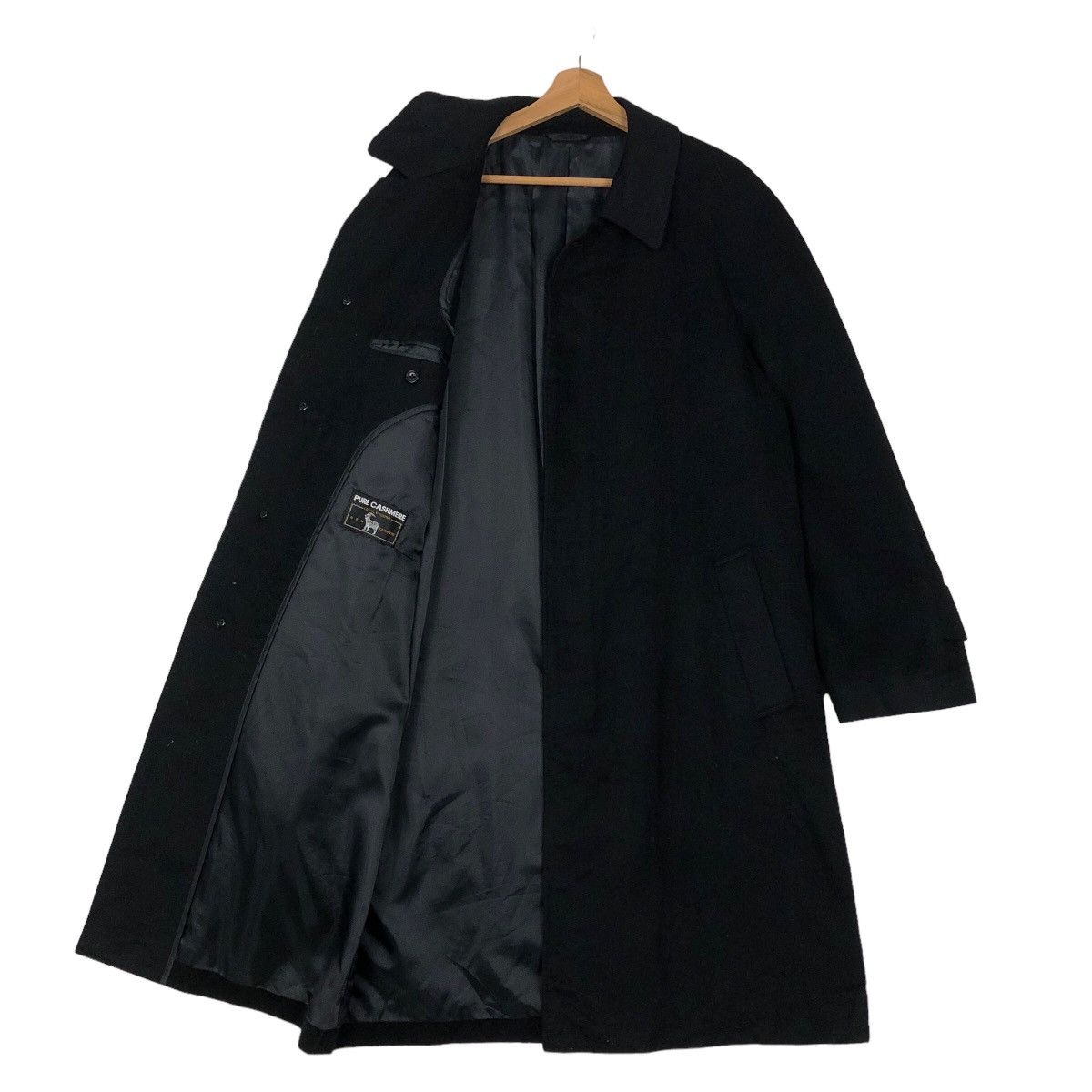 Japanese Brand 🔥Rich Black - Fly Coats Long Jacket Wool Valentino Rudy Size US M / EU 48-50 / 2 - 8 Thumbnail