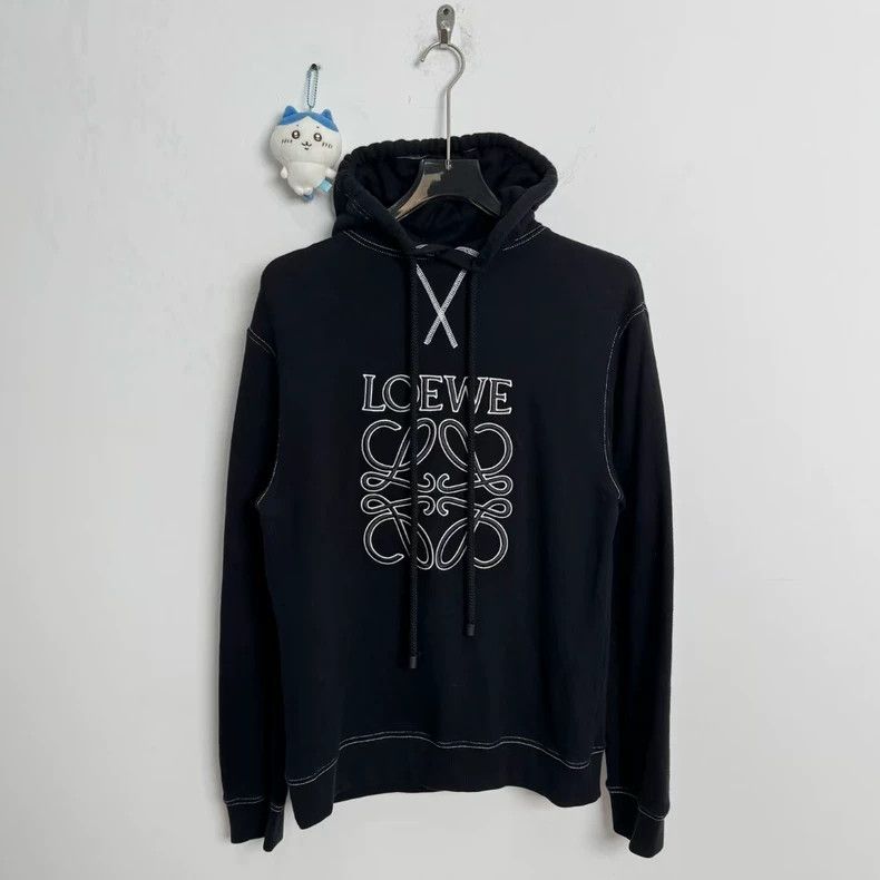 Loewe Loewe Black embroidered logo hoodie Size S / US 4 / IT 40 - 1 Thumbnail