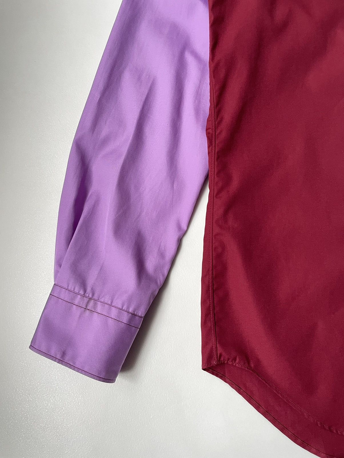 Comme des Garcons Violet + Burgundy Colour Block Shirt Size US M / EU 48-50 / 2 - 5 Thumbnail