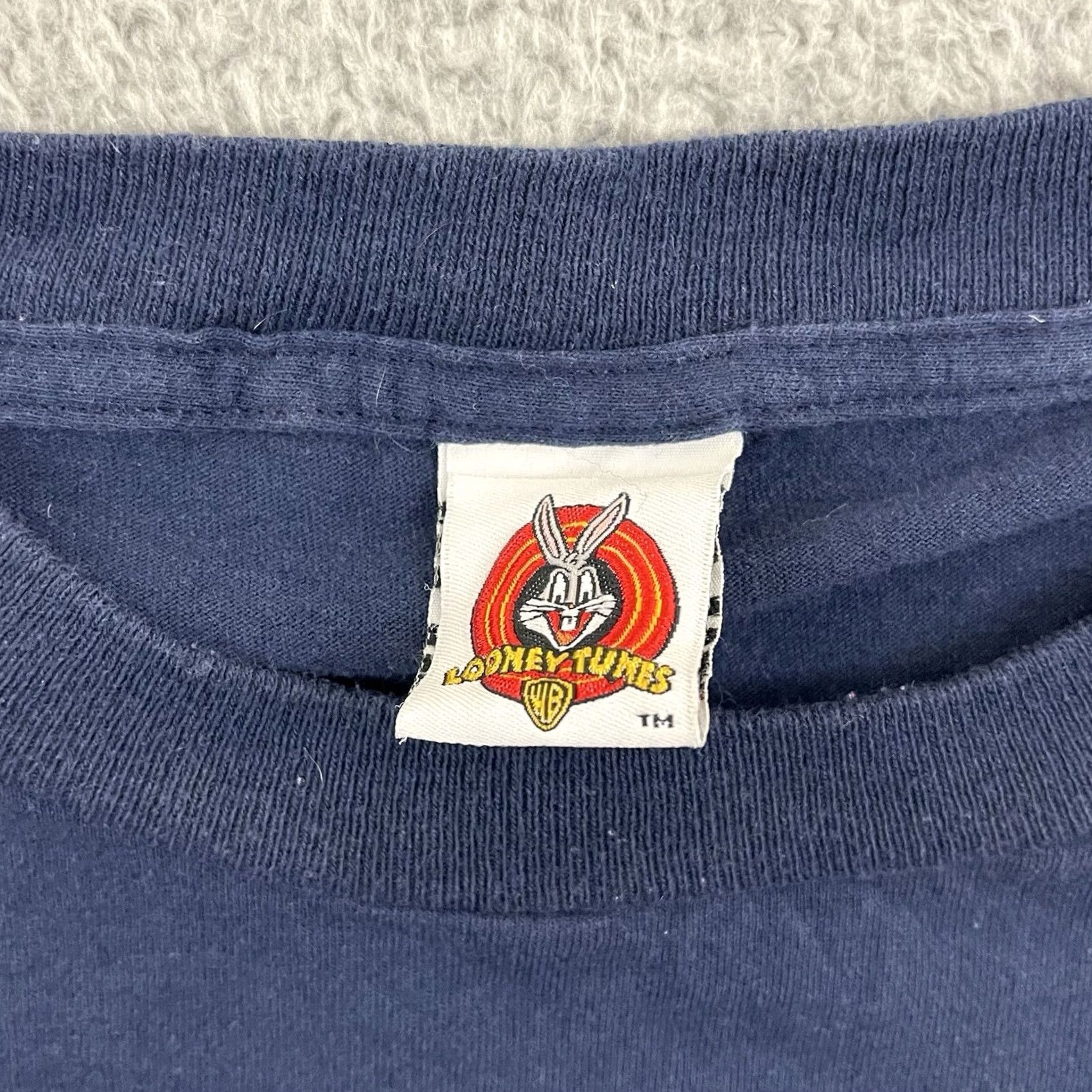 Vintage VINTAGE Looney Tunes Shirt Mens XL Tweety Bird 90s Short Sleeve Graphic Cartoon Blue Size US XL / EU 56 / 4 - 3 Thumbnail