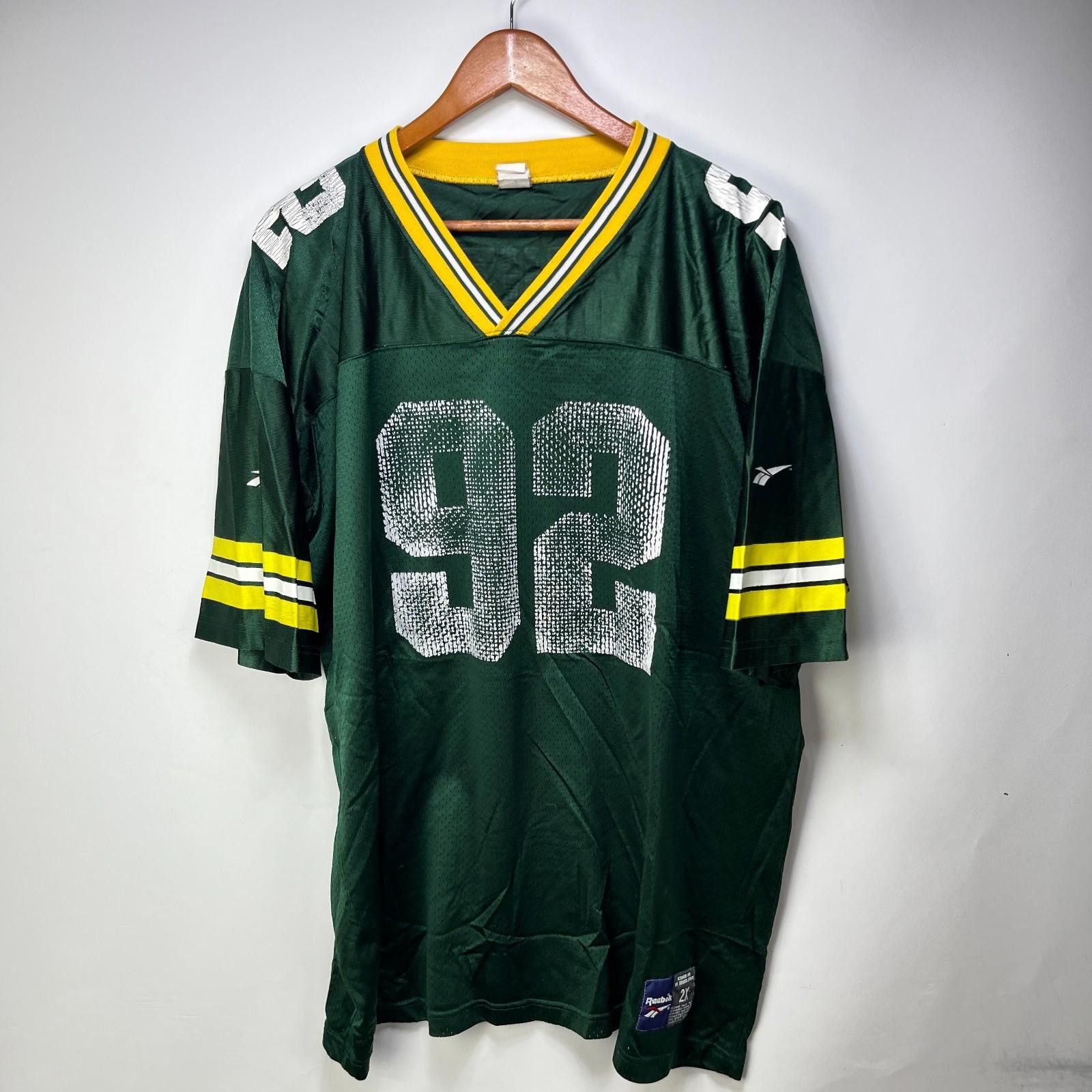 Designer Vintage 90s Green Bay Packers Reebok Reggie White Jersey 2XL Size ONE SIZE - 1 Thumbnail