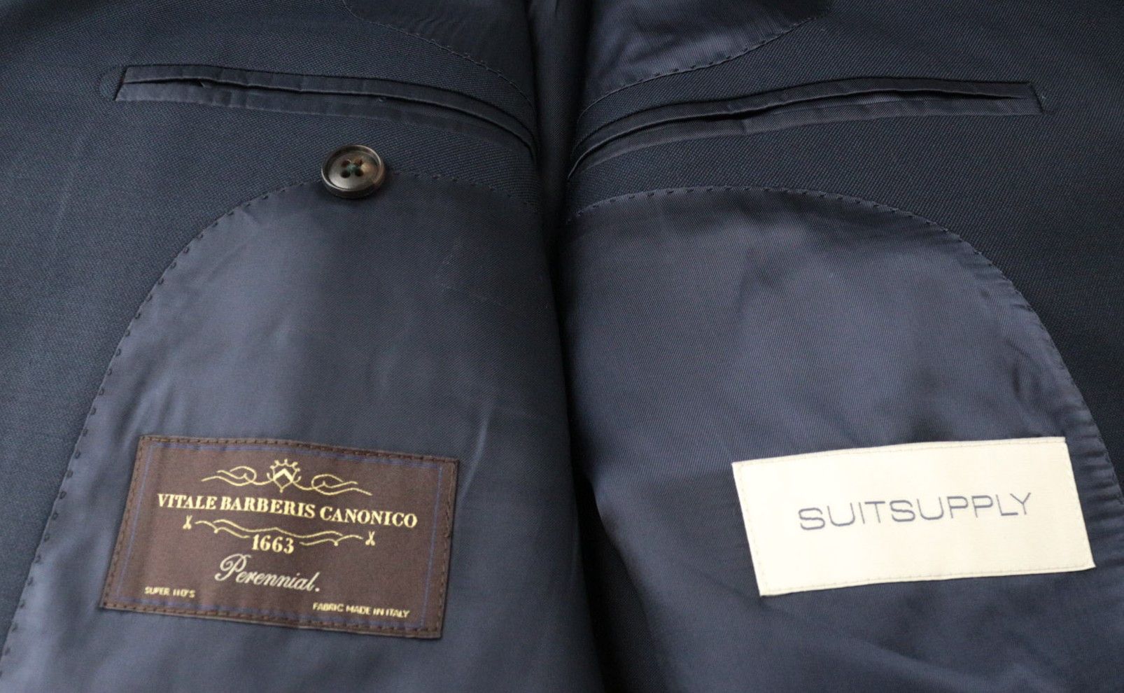 Suitsupply LA SPALLA UK42R Blue Wool 2 Piece Suit 67985 Size 42R - 10 Thumbnail