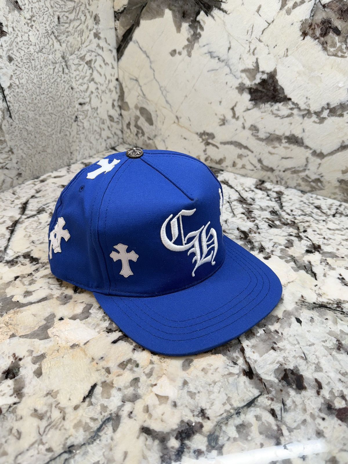 Chrome Hearts Chrome Hearts Cross Patch Hat Blue White Baseball Cap Size ONE SIZE - 8 Thumbnail