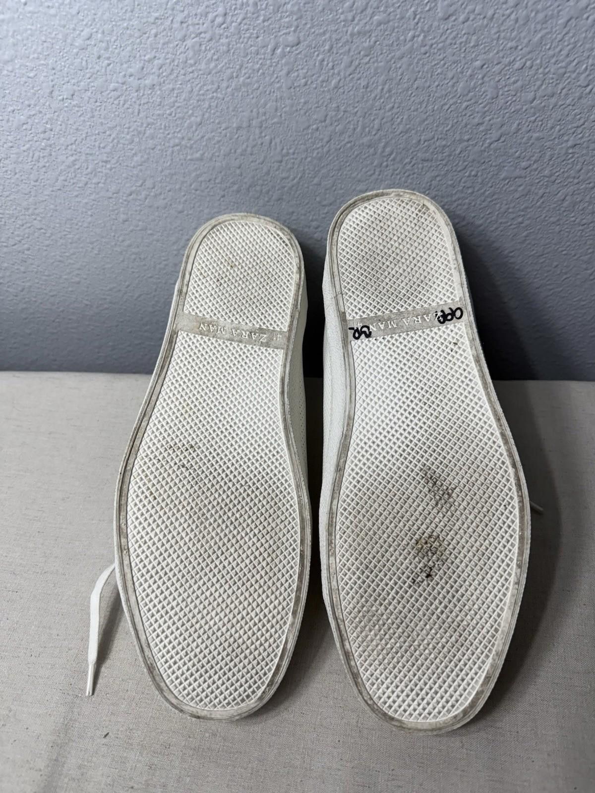 Designer Mens ZARA MAN White Leather Sneakers Shoes Sz 7.5 EU41 Size US 7.5 / EU 40-41 - 5 Thumbnail