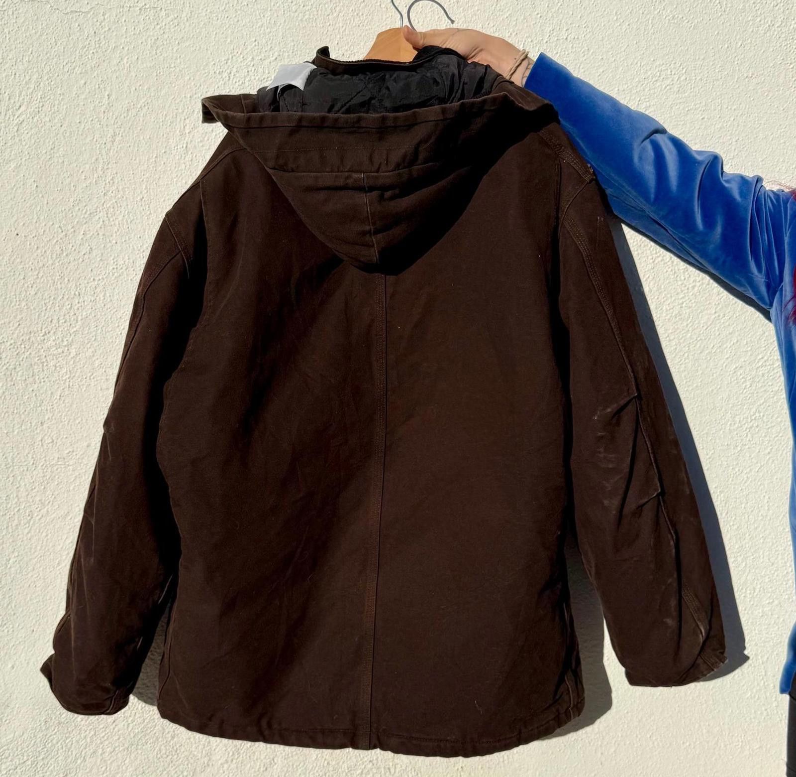 Carhartt Vtg Brown Carhartt Arctic Jacket Quilt Lined Coat Hood XL Size ONE SIZE - 7 Thumbnail