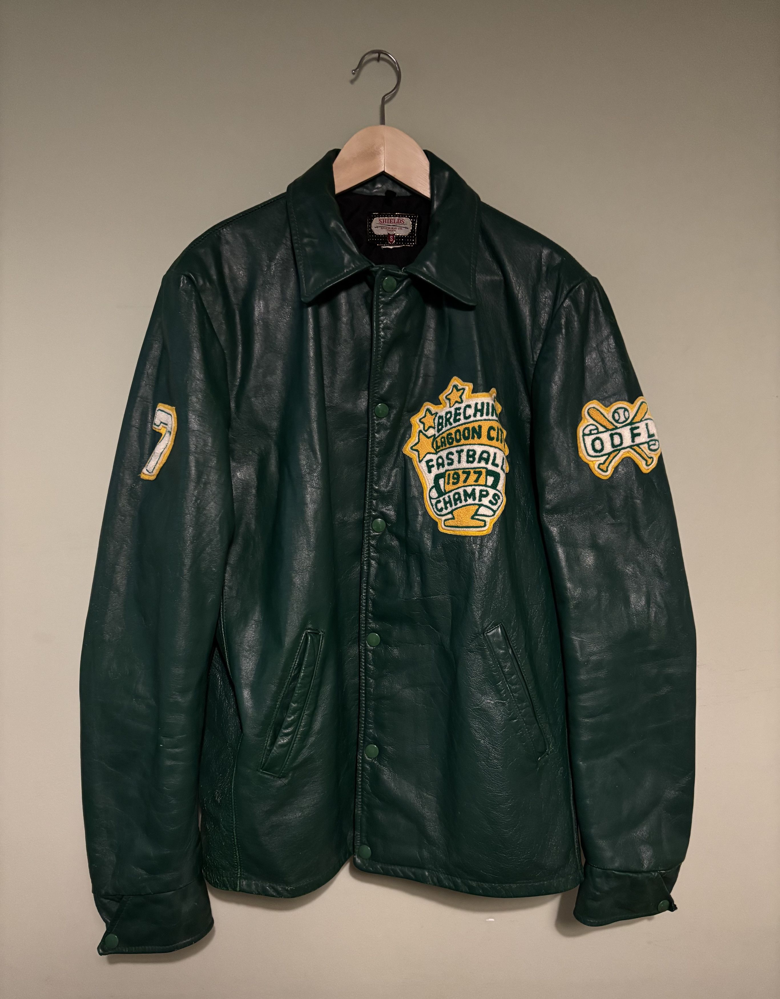 Vintage 1977 Brechin Lagoon City Fastball Champs Varsity Jacket Size US L / EU 52-54 / 3 - 1 Thumbnail