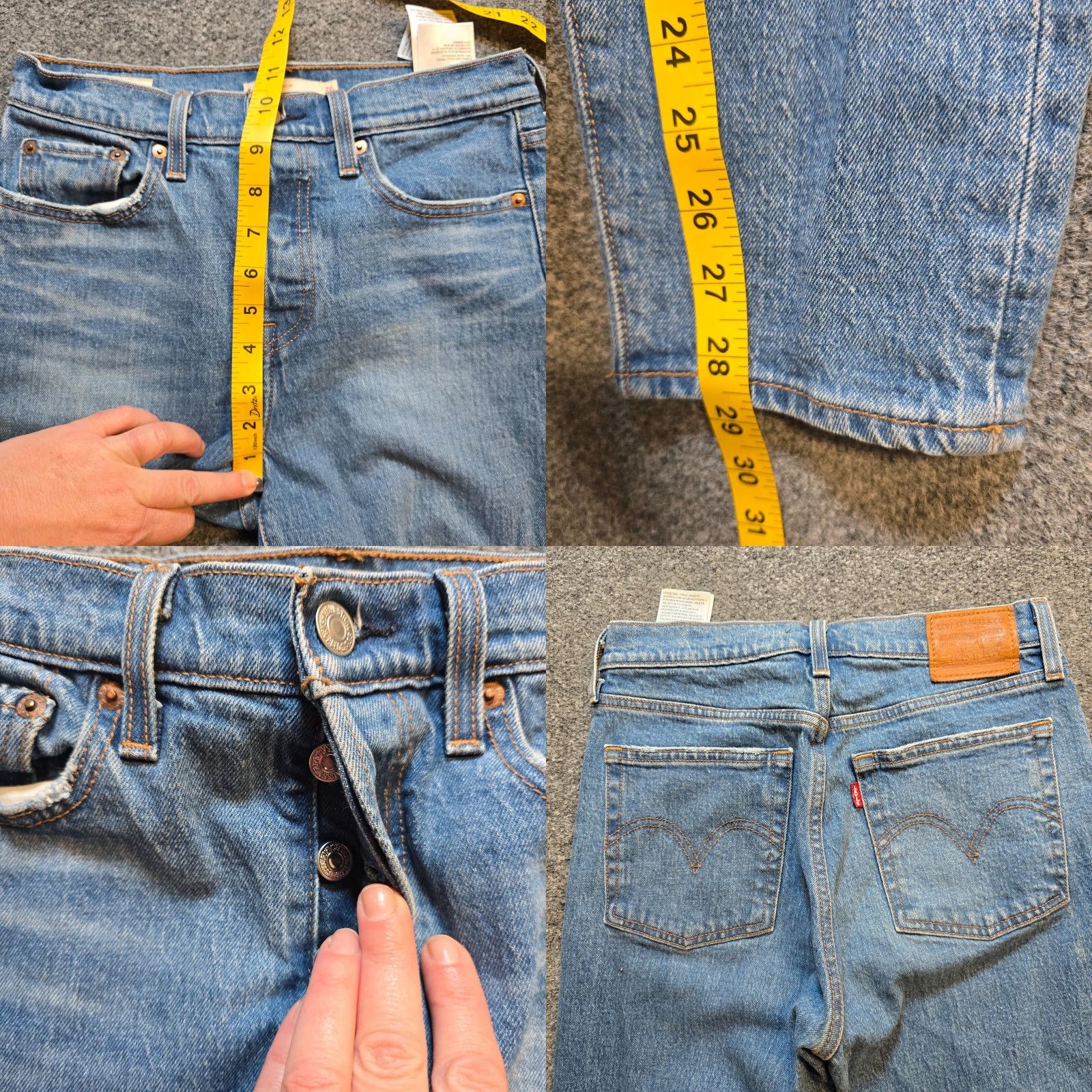 Levi's VINTAGE Levi's Jeans Women Size 26 Blue Button Fly Denim Wedgie Fit Distressed Capsule Tapered 5-Pocket Style Retro Mens? Wait no gender. Size 26" / US 2 / IT 38 - 8 Thumbnail
