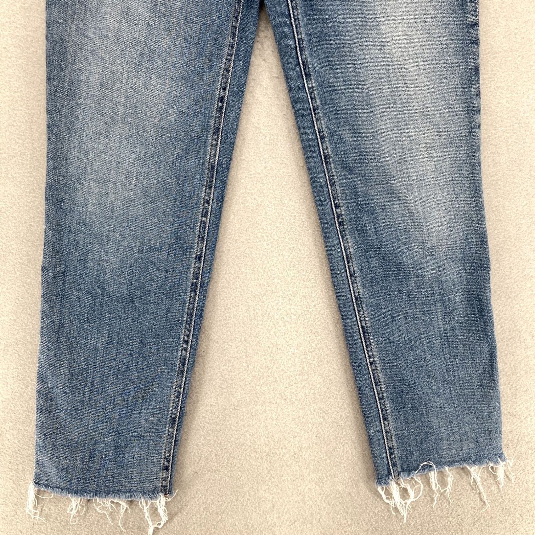 Vintage VINTAGE Kut From The Kloth Jeans Womens 4 Rachael High Rise Fab Ab Mom Distressed Blue Size 27" / US 4 / IT 40 - 3 Thumbnail