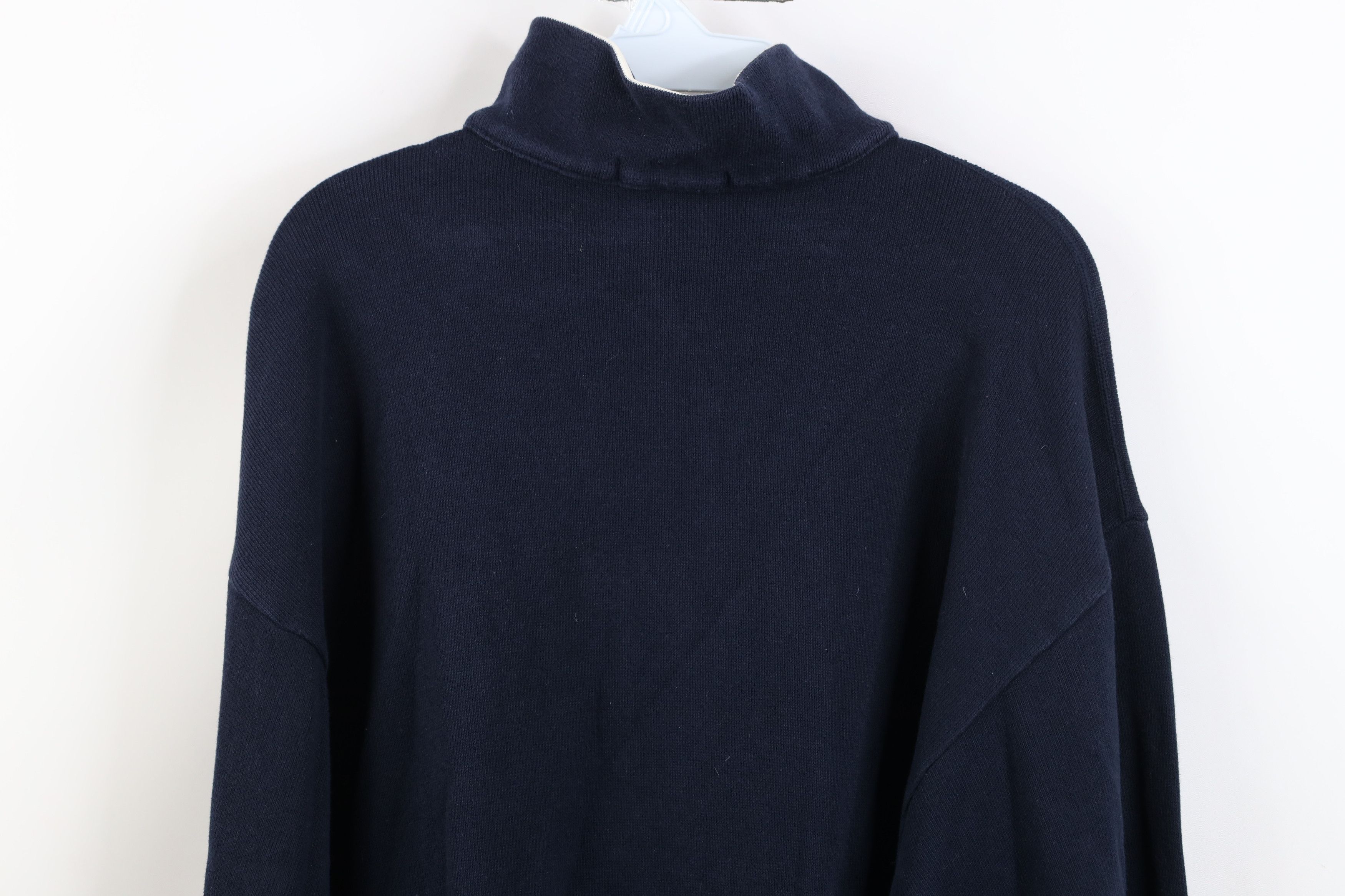 Nautica Vintage 90s Nautica Ribbed Knit 1/4 Half Zip Sweater Blue Size US M / EU 48-50 / 2 - 13 Thumbnail