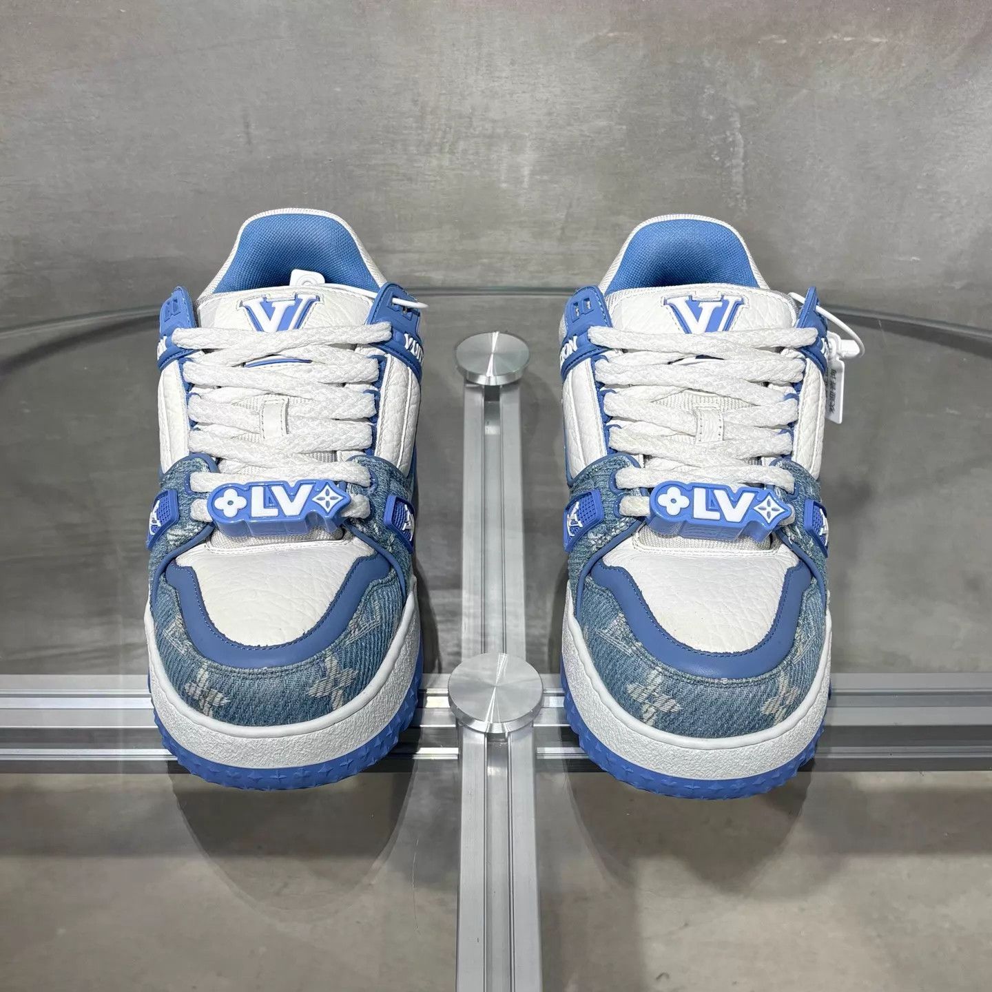 Louis Vuitton LV Petite Malle blue white UK2 36 Size US 5.5 / IT 35.5 - 1 Thumbnail