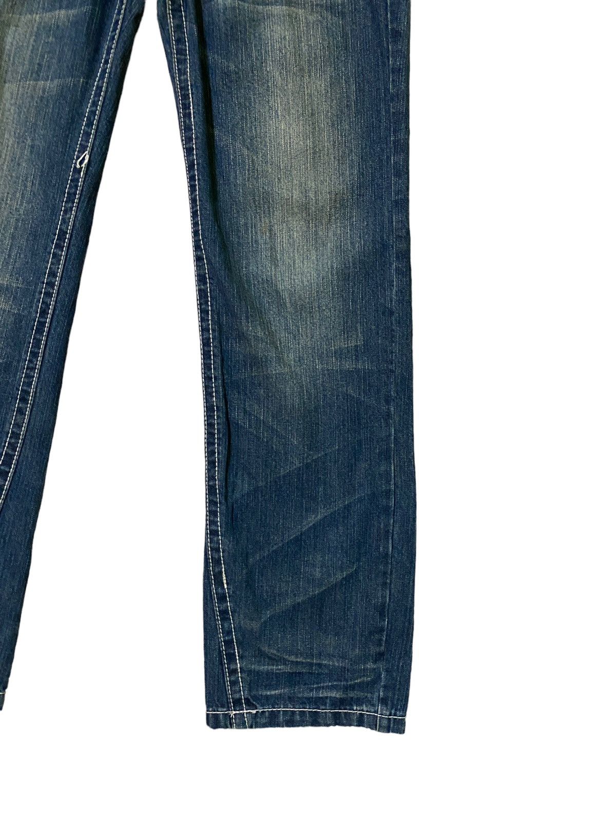 Japanese Brand × Vintage VINTAGE BLUE MOON BLUE SPELL OUT CLAWMARK LOW WAIST DENIM Size US 34 / EU 50 - 6 Thumbnail