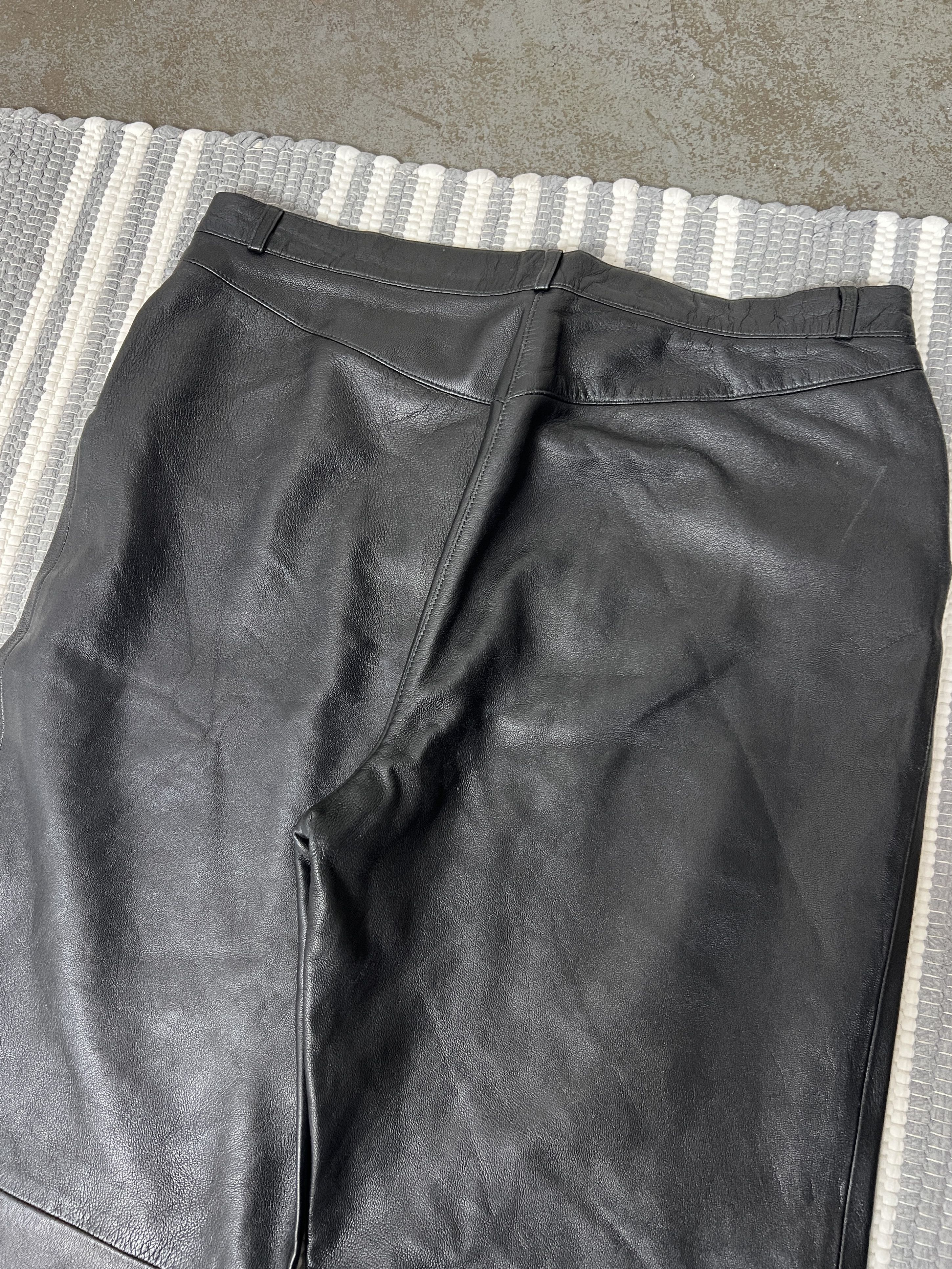 Leather Vintage Gerry Weber Leather Black Pants Size 32" / US 10 / IT 46 - 5 Thumbnail