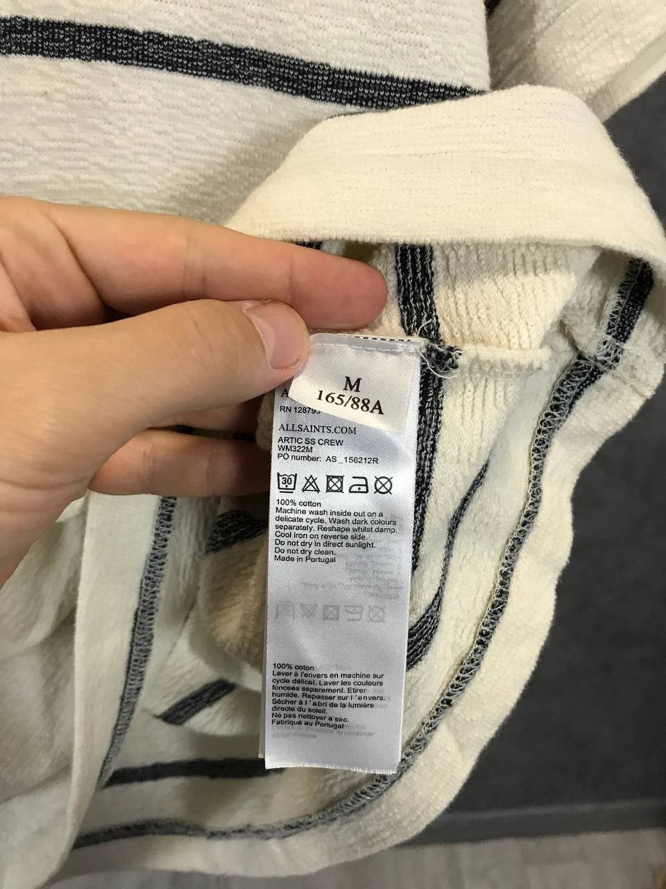 Allsaints Allsaints oversized striped heavy tee Size US L / EU 52-54 / 3 - 4 Thumbnail