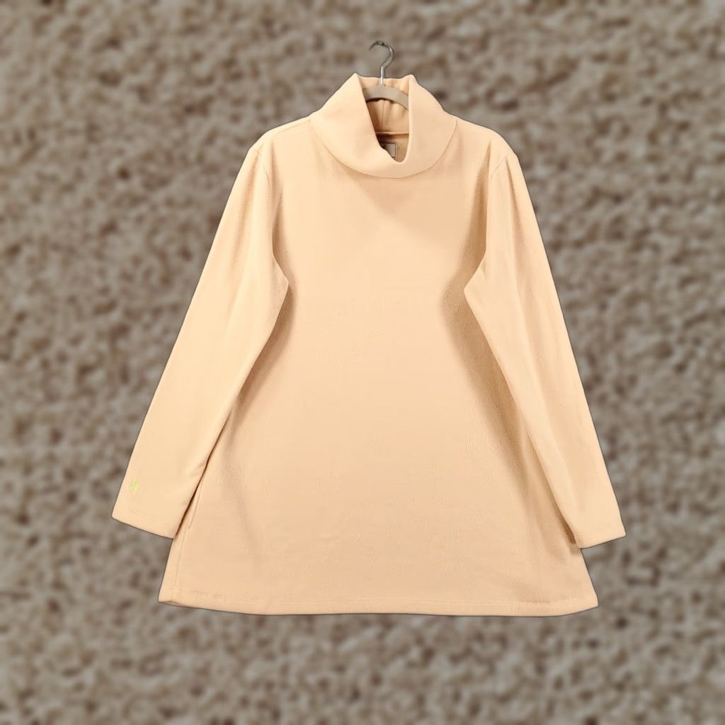 Vintage Dudley Stephens Womens Turtleneck Sweater 2XL Tan Beige Fleece Pullover Knit Long Sleeve Casual Streetwear Vintage: No (Oops) Size XXL / US 16-18 / IT 52-54 - 1 Thumbnail