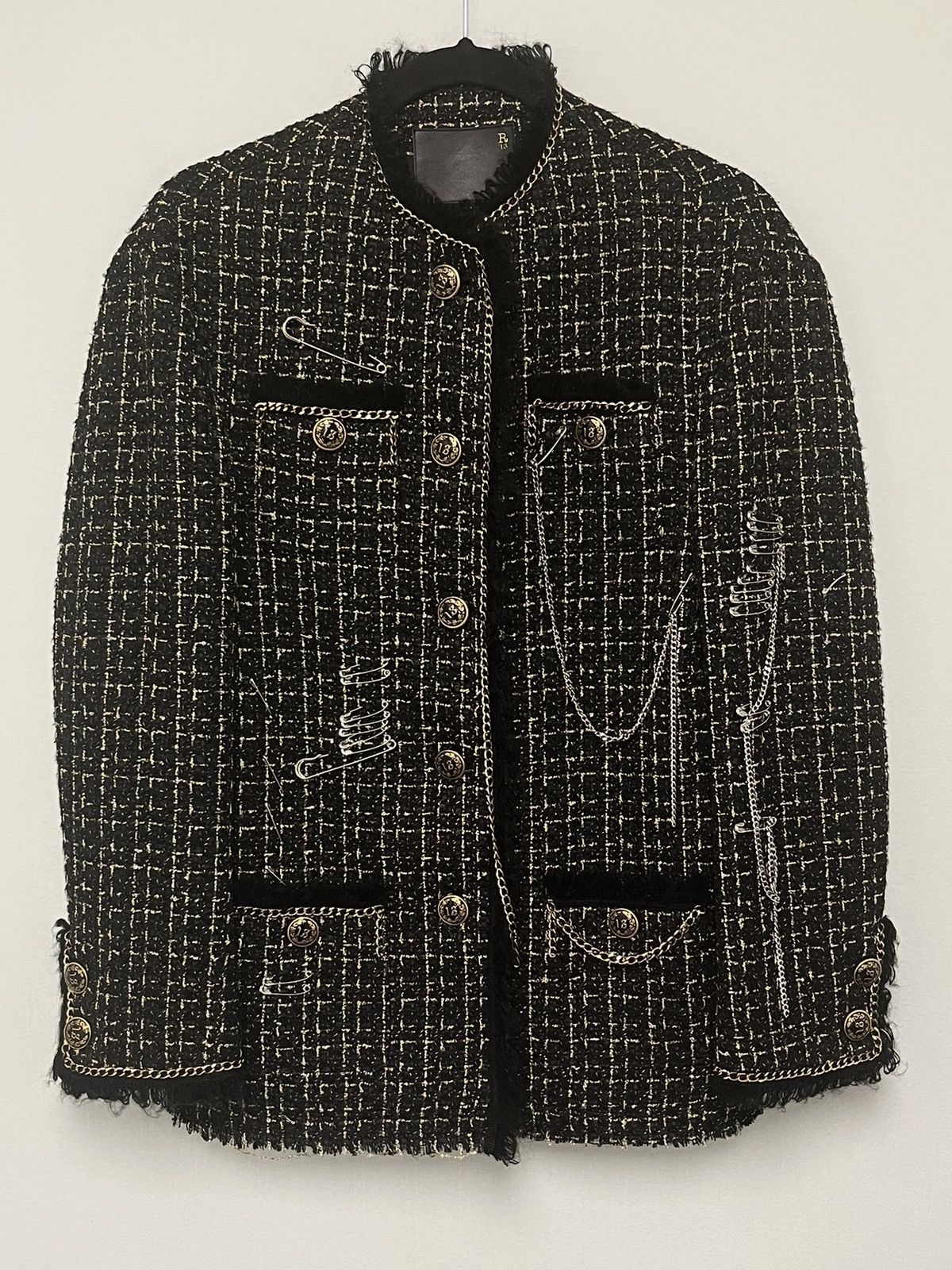 R13 Slouch Tweed Jacket. Small Size S / US 4 / IT 40 - 11 Thumbnail